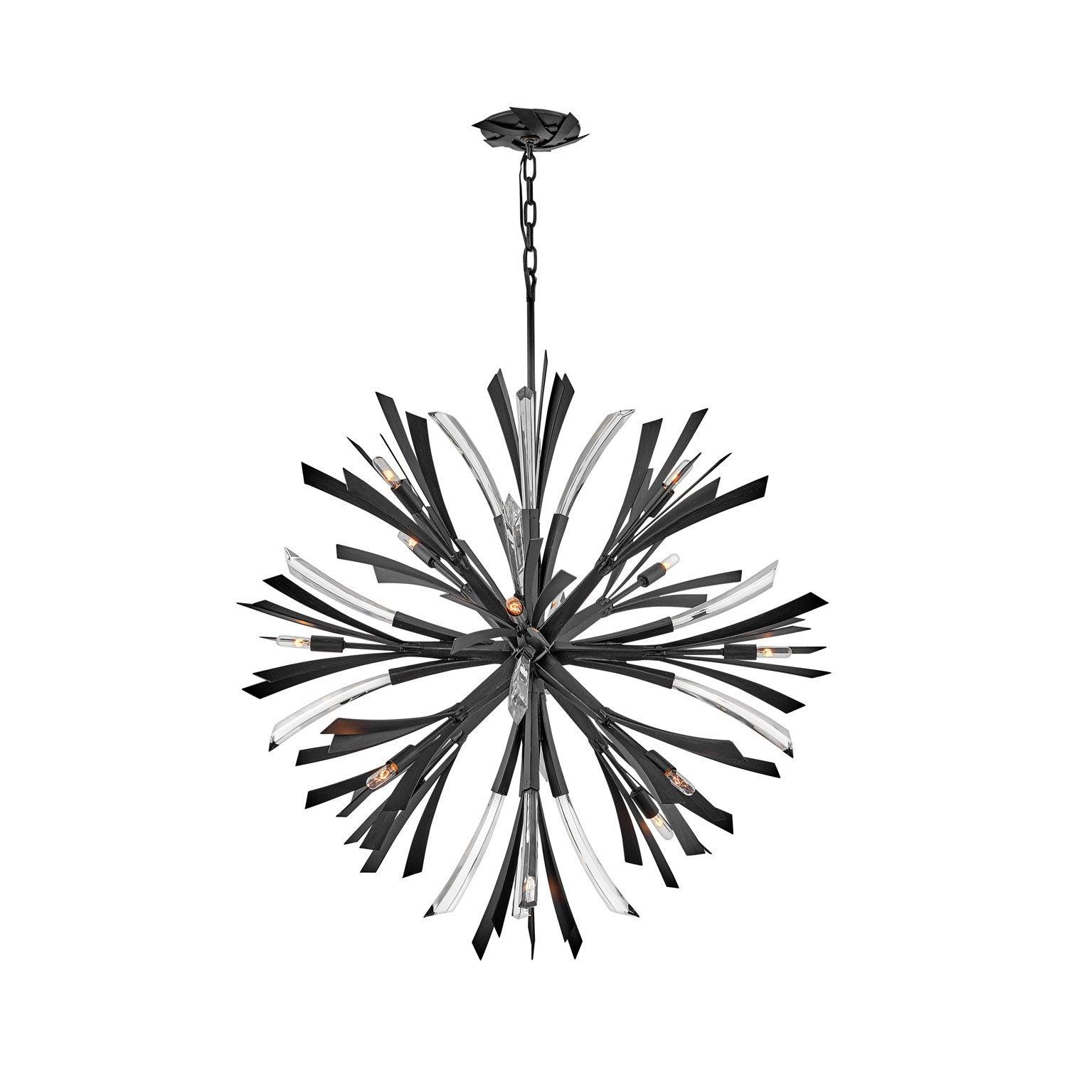 Fredrick Ramond Vida 22" Thirteen-Light Modern Orb Hanging Chandelier w/ Crystal Accents
