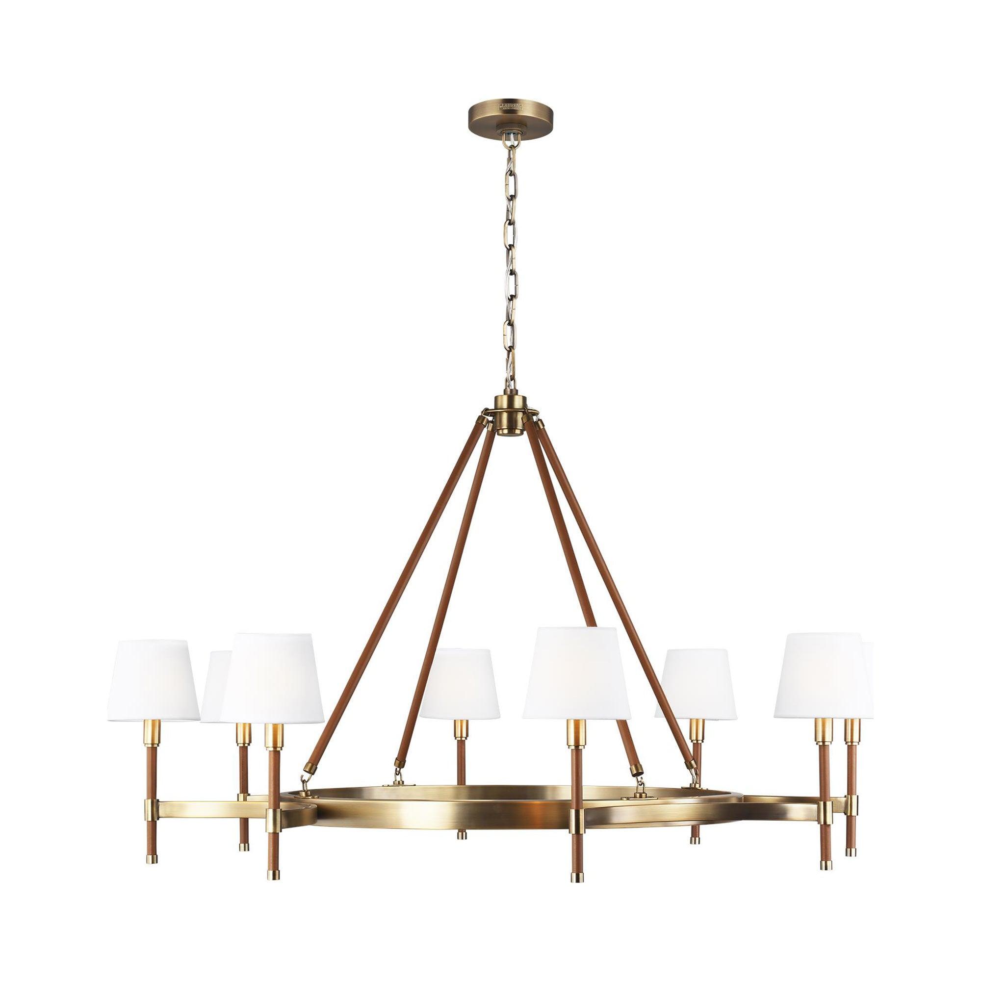 Katie 8 - Light Dimmable Wagon Wheel Chandelier