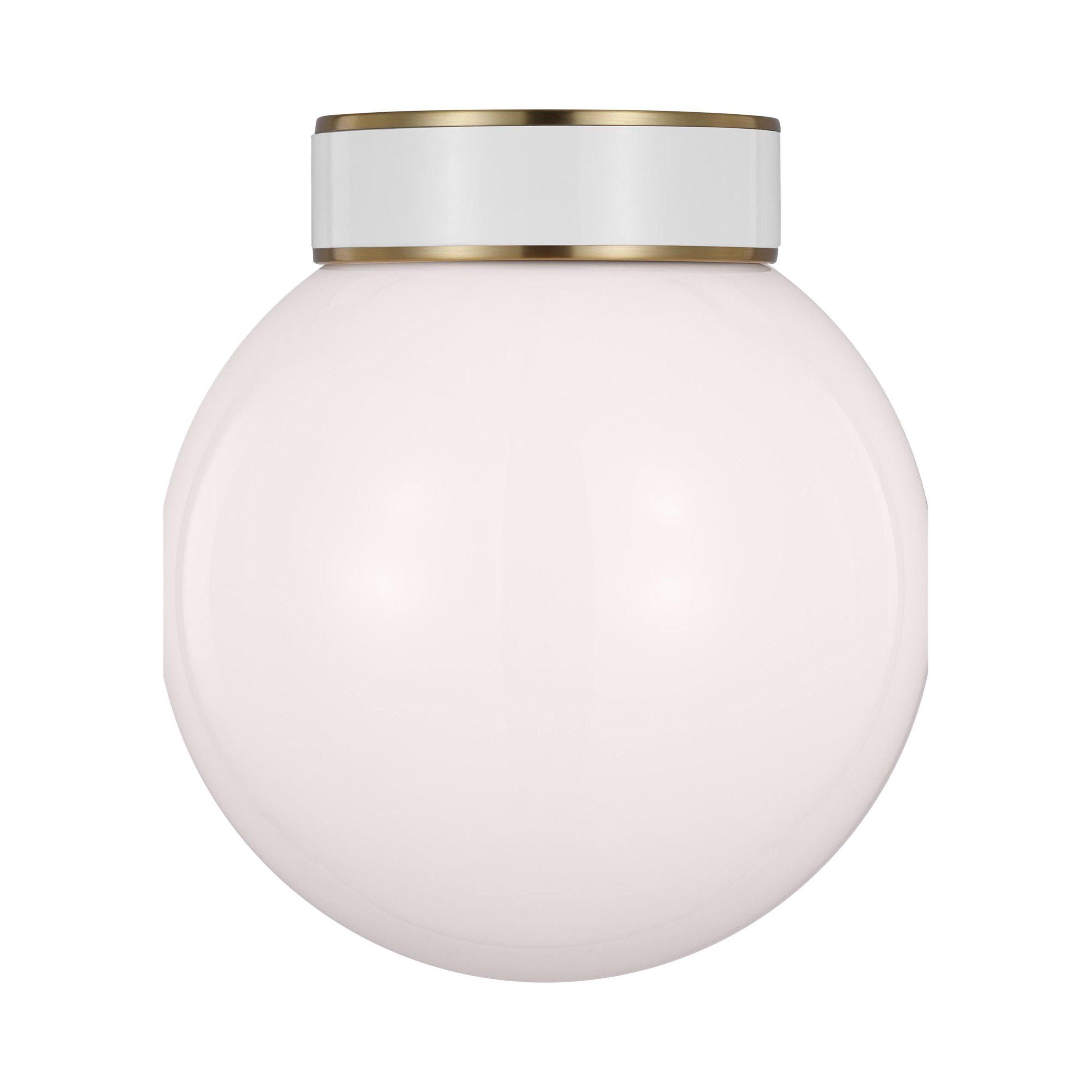 Single Light Glass Flush Mount