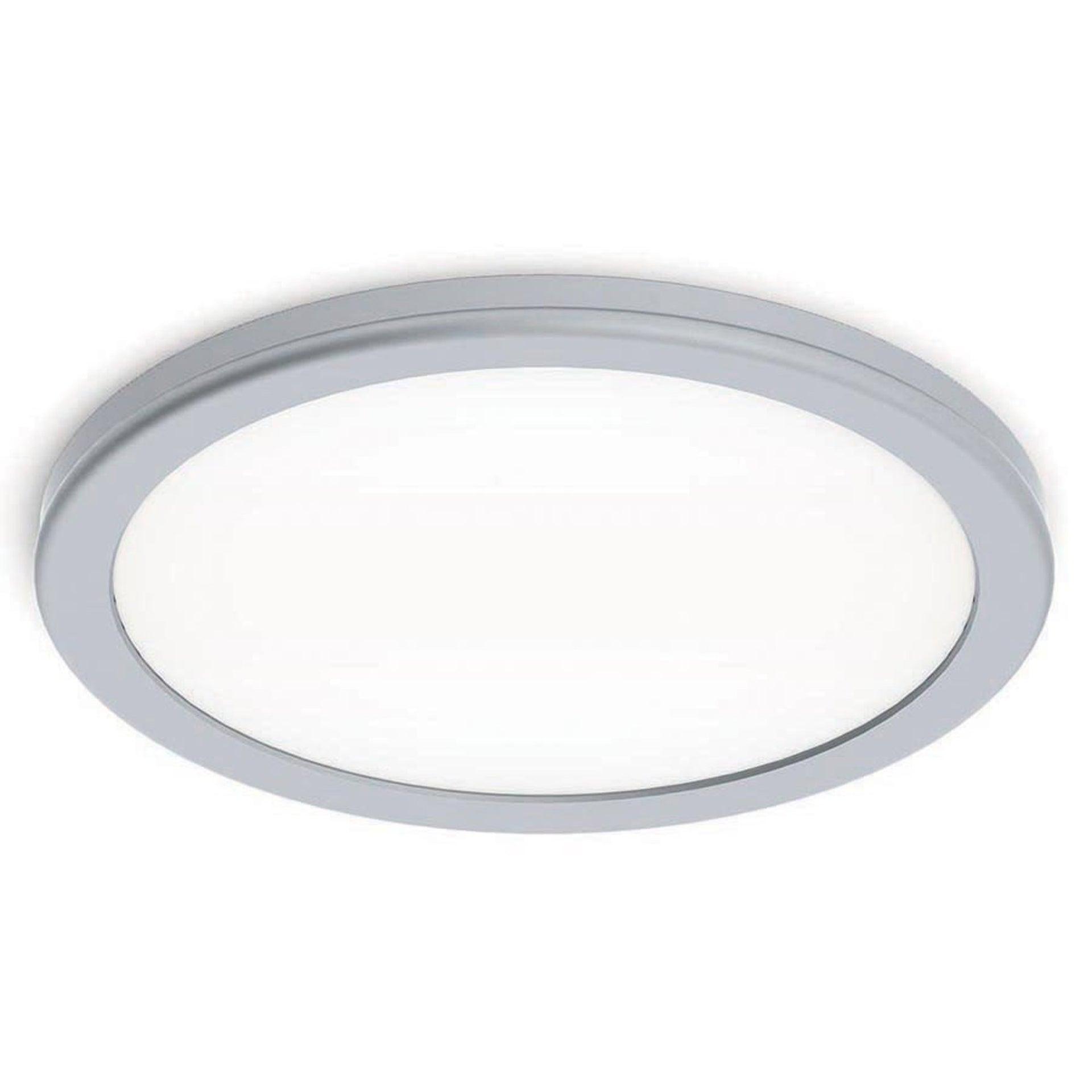 Sleek Modern Brass and Glass LED Flush Mount Light, Energy Star Rated