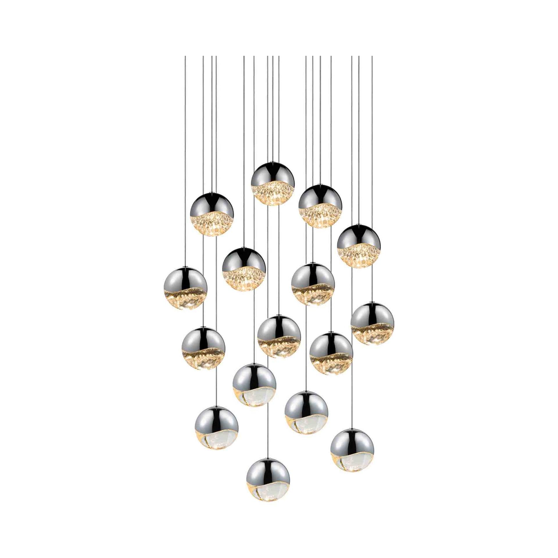 Grapes® 16-Light Square LED Multipoint Pendant Light