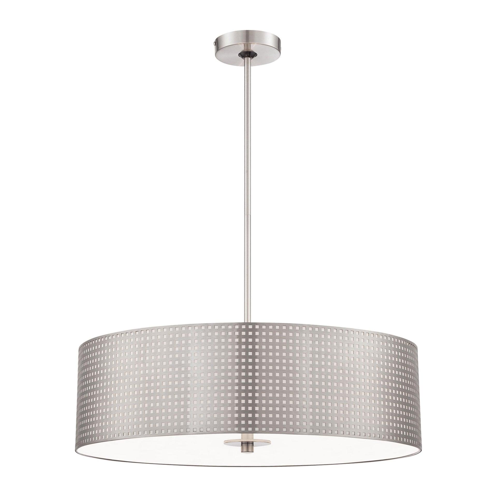 1 - Light Brushed Nickel Single Pendant