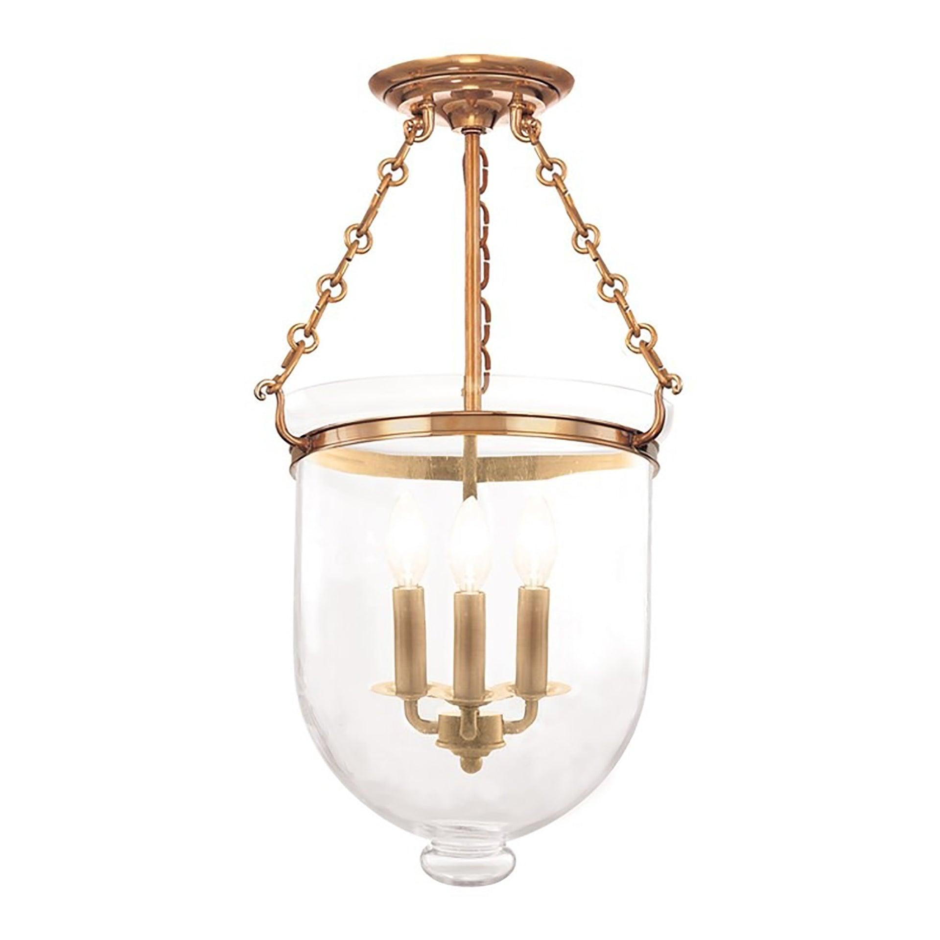 Hampton Glass Semi Flush Mount