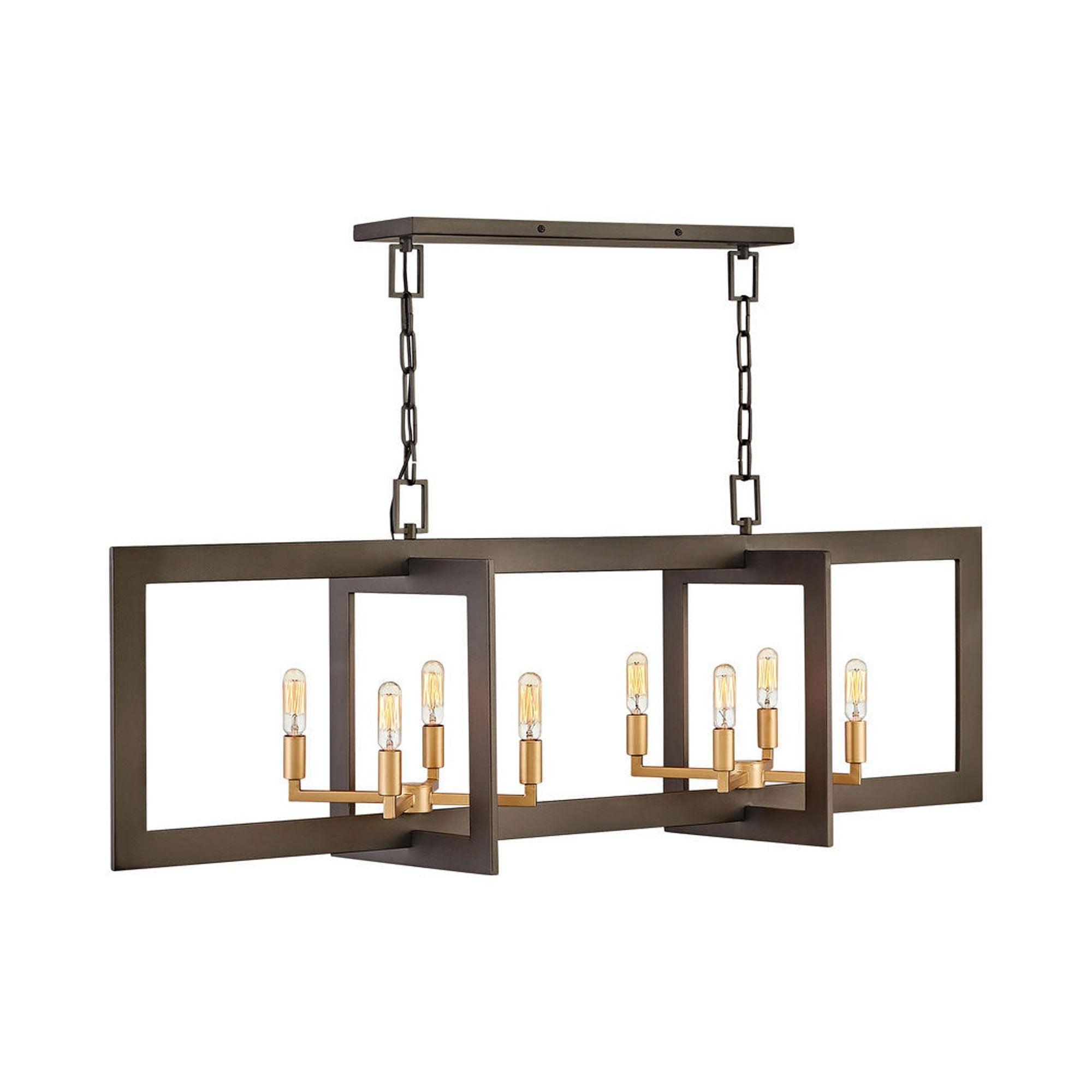Hinkley Anders 8 - Light Candle Style Square / Rectangle Chandelier