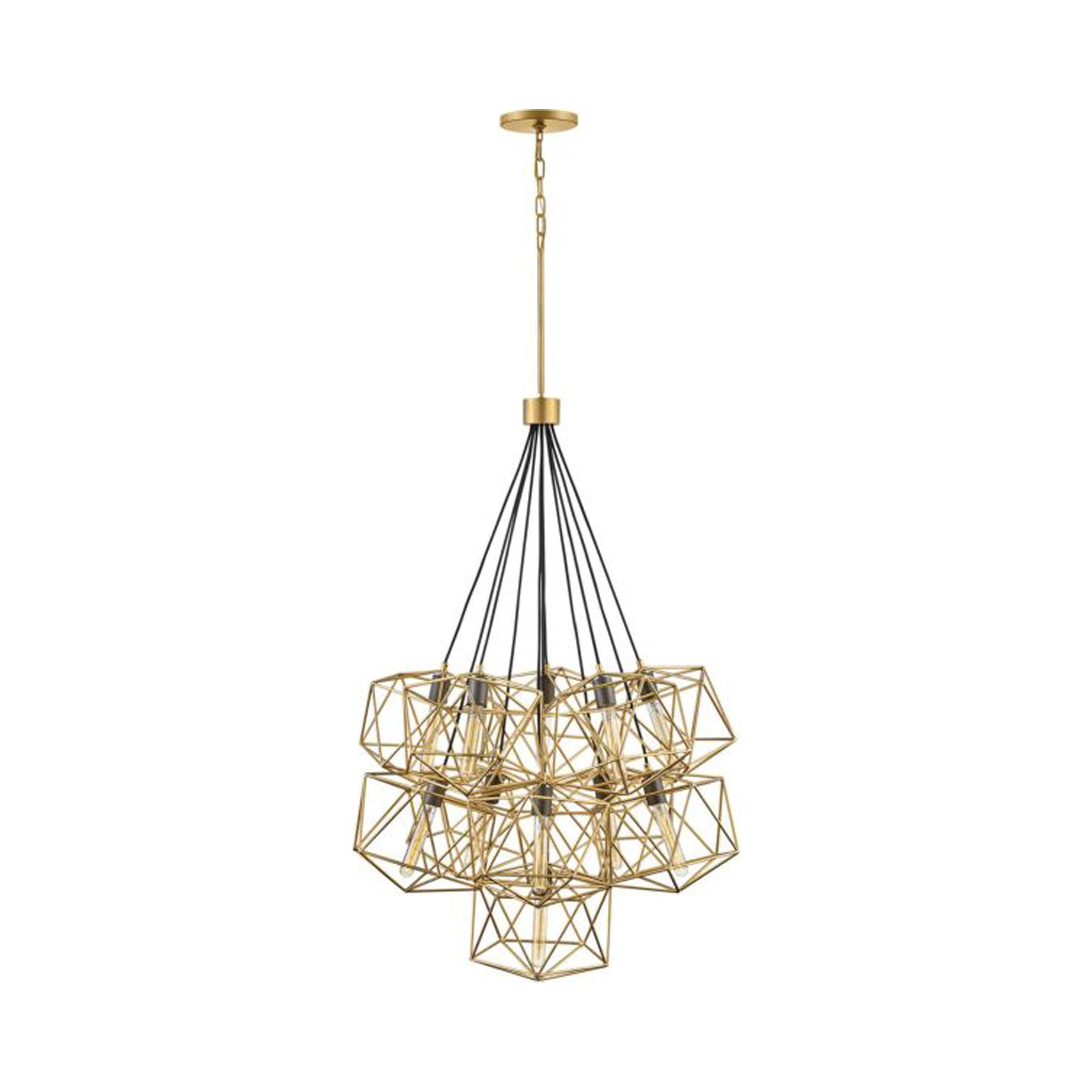 Hinkley Astrid 11-Light Geometric Multi-Tier Chandelier Pendant