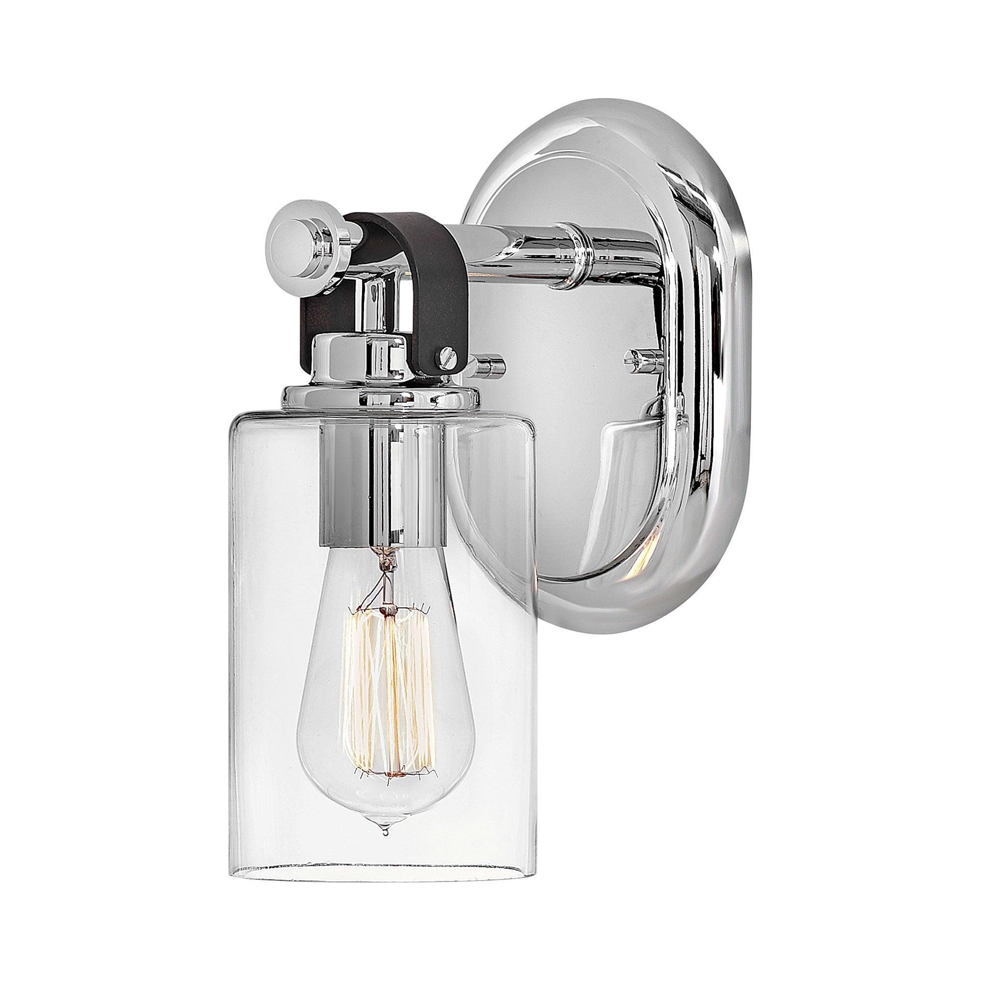 April Single Transparent Dimmable Bath Sconce