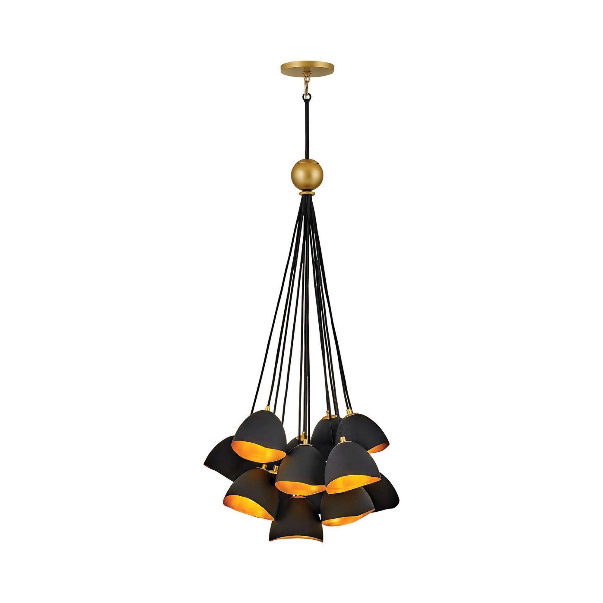 Nula Fifteen-Light Cluster Bell Chandelier by Lisa McDennon