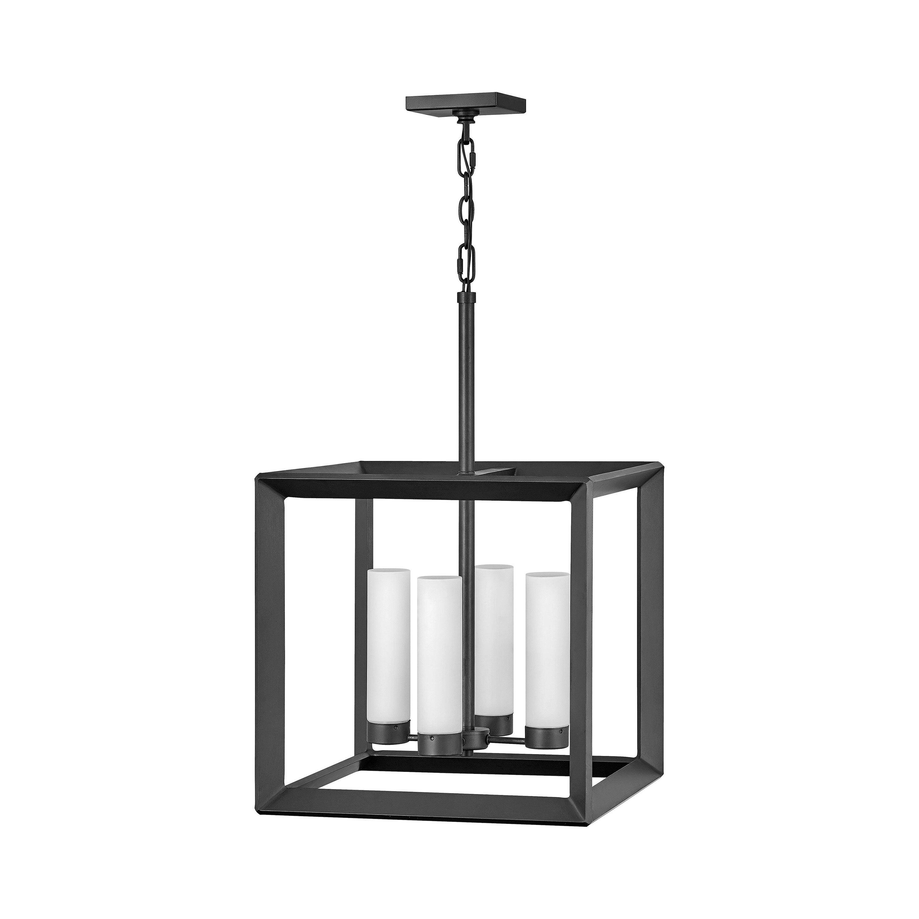 Hinkley Rhodes Four-Light 12V Outdoor Candle Open Cage Pendant