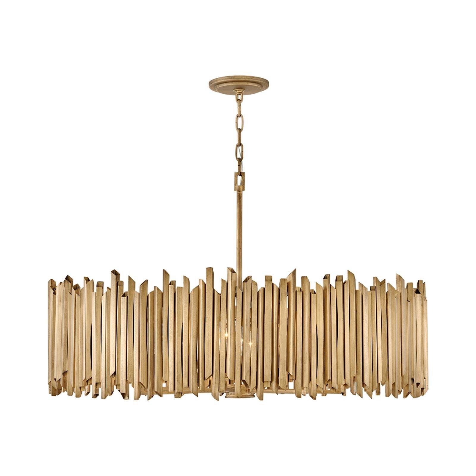 Roca 8-Light Adjustable Hand-Painted Drum Chandelier by Lisa McDennon