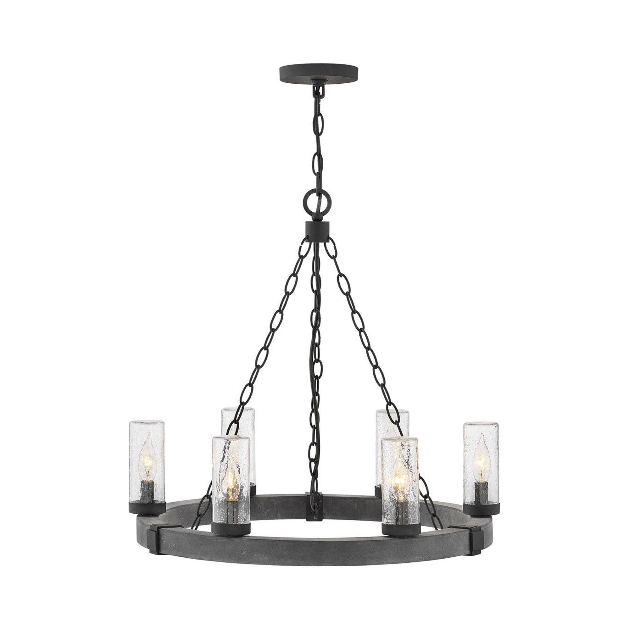 Sawyer 15-Light Single Tier Outdoor Rustic Chandelier