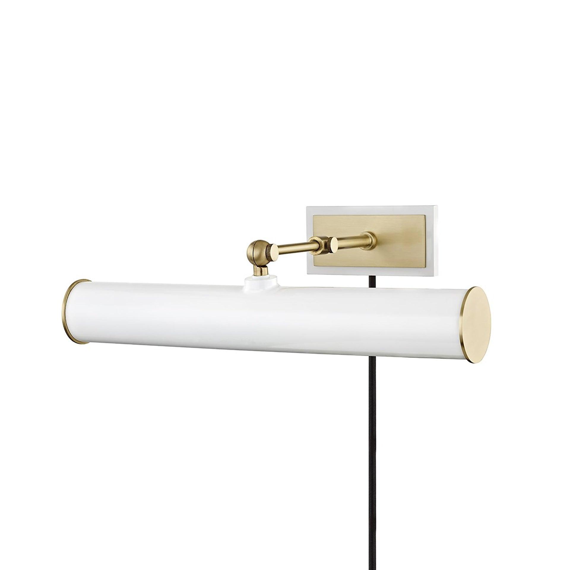 Acosta Picture Light - White and Antique Brass / 2 Light