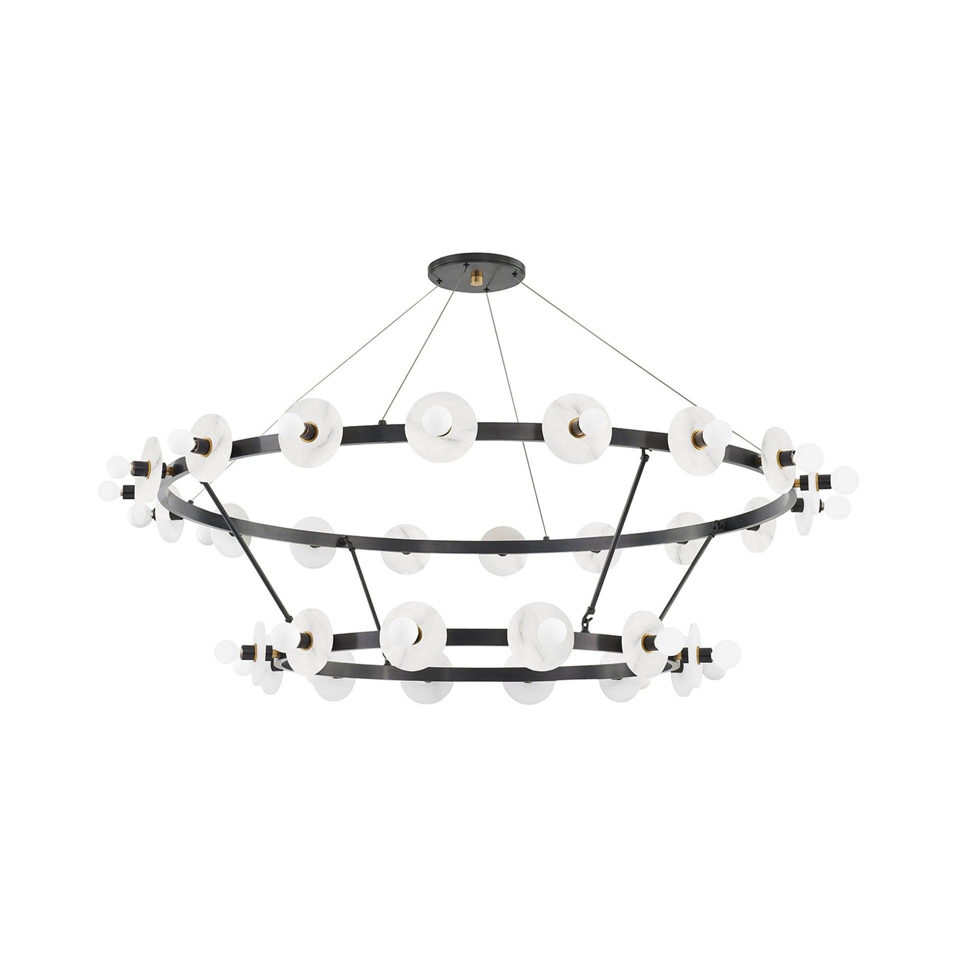 Austen 30 - Light Dimmable Wagon Wheel Chandelier