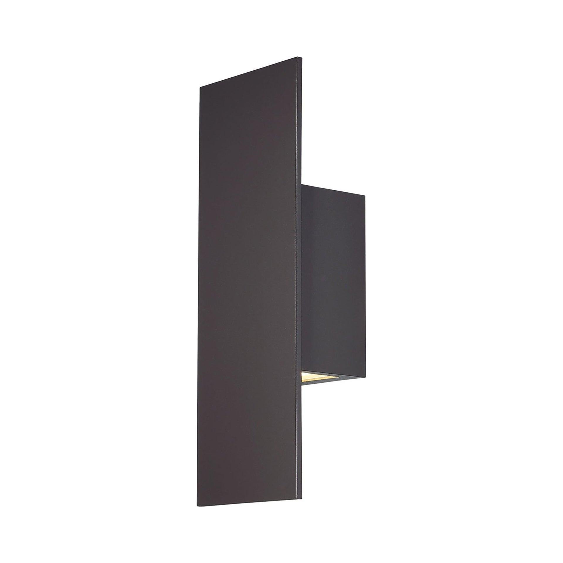 WAC Lighting Icon 14" 2-Light Aluminum Indoor and Outdoor Wall Light in Black