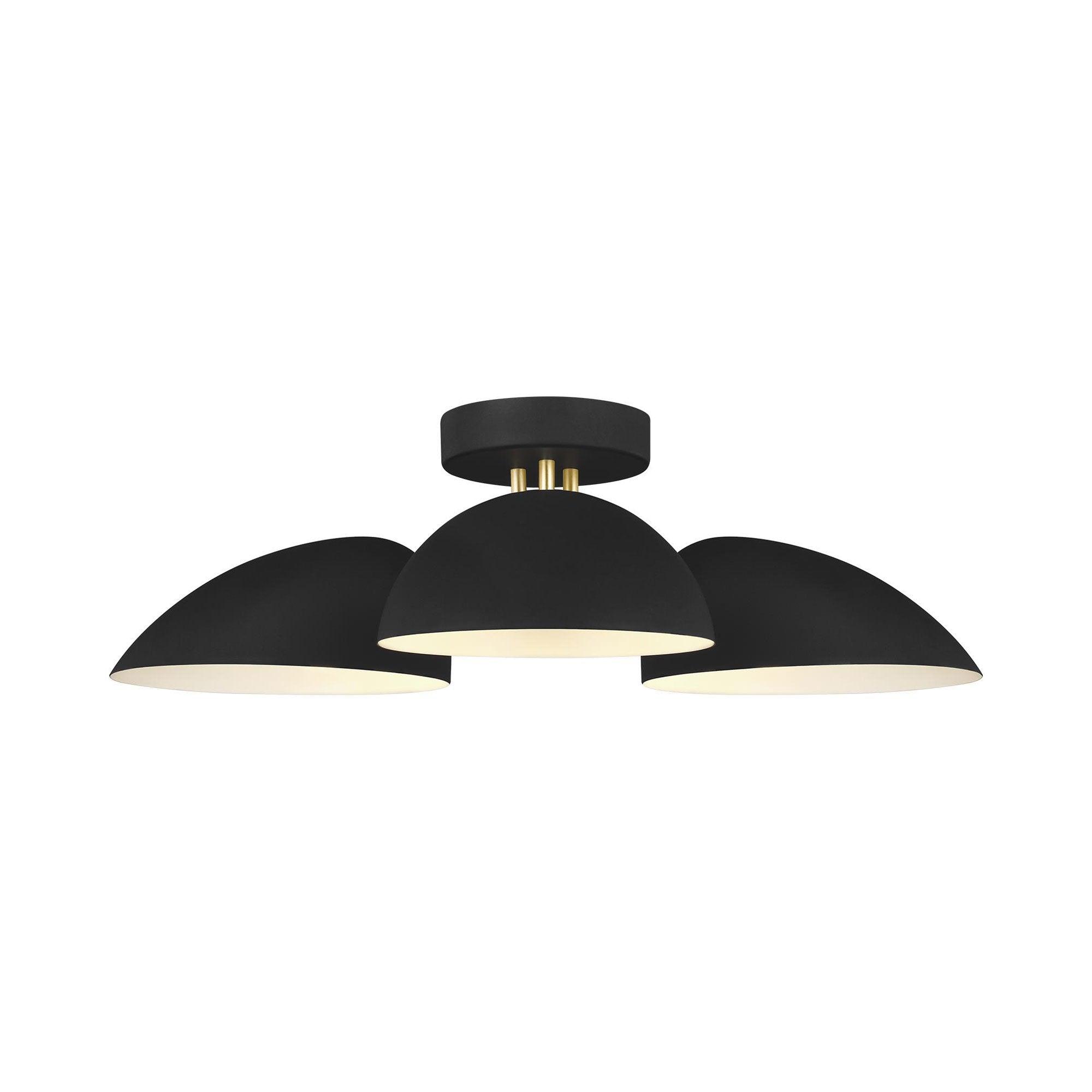 Ellen DeGeneres Matte White Brass 3-Light Indoor/Outdoor Bowl Pendant