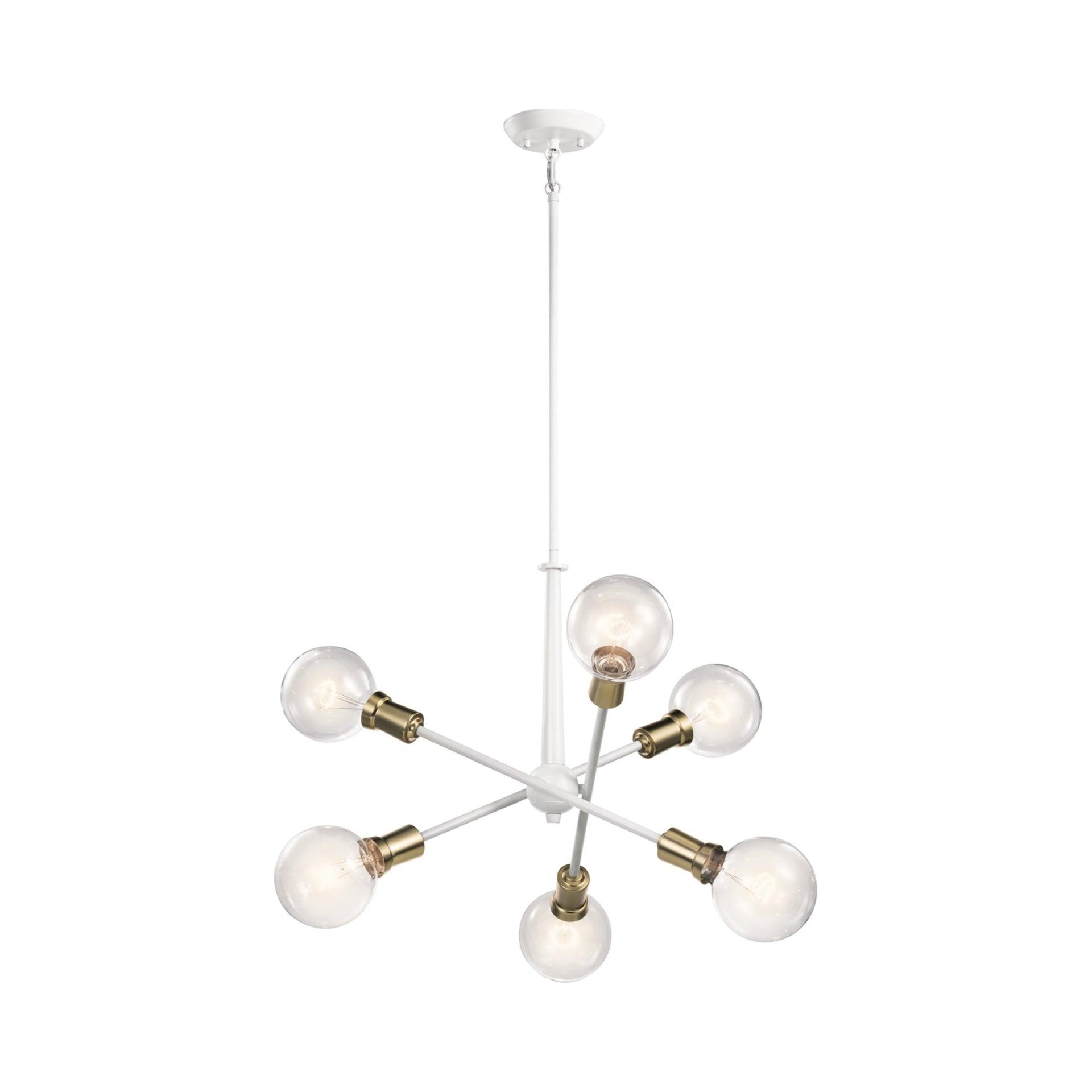 George Oliver 6 - Light Dimmable Sputnik Modern Linear Chandelier