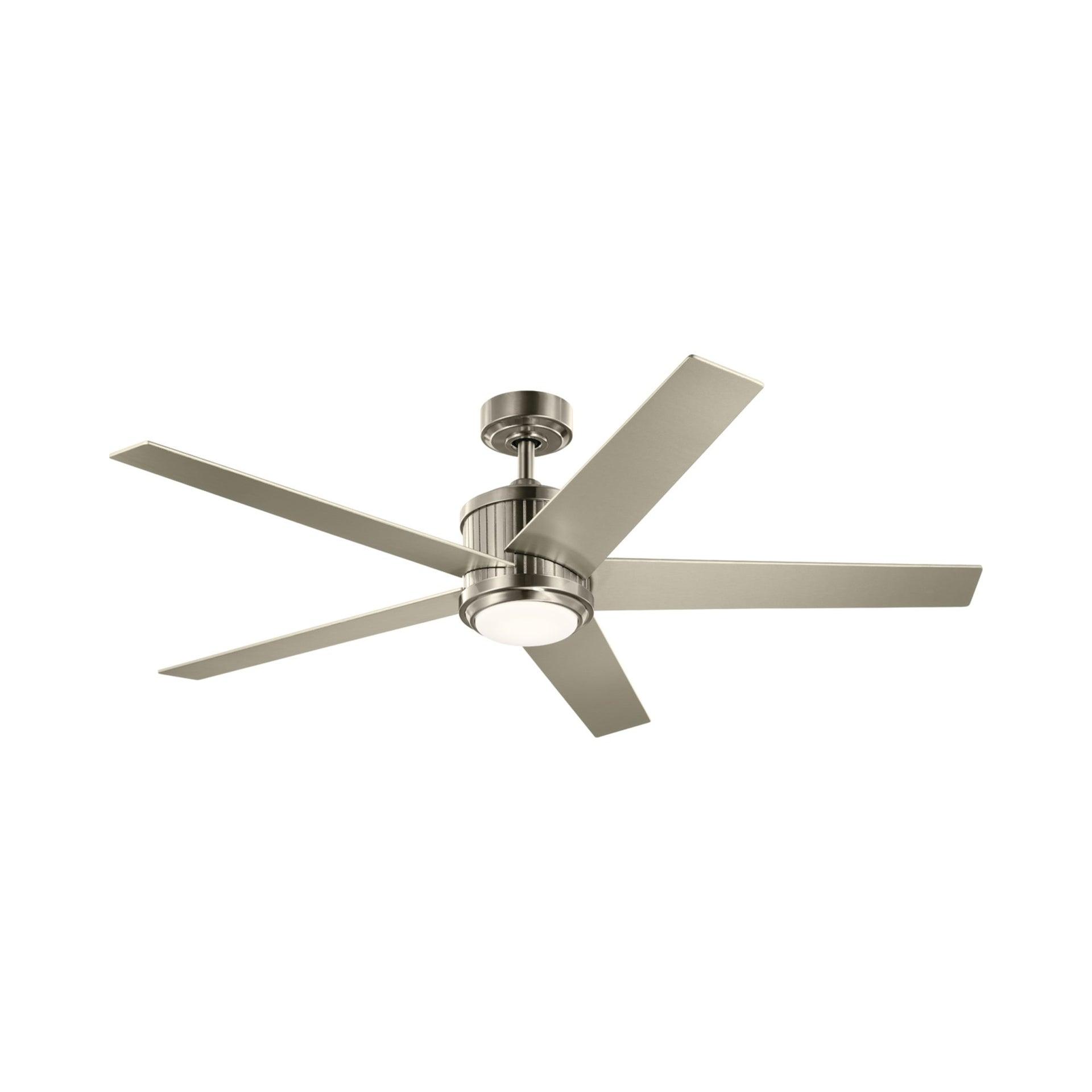 56 Inch Ceiling Fan With Light Kit-Brushed Stainless Steel Finish Kichler Lighting 300044Bss