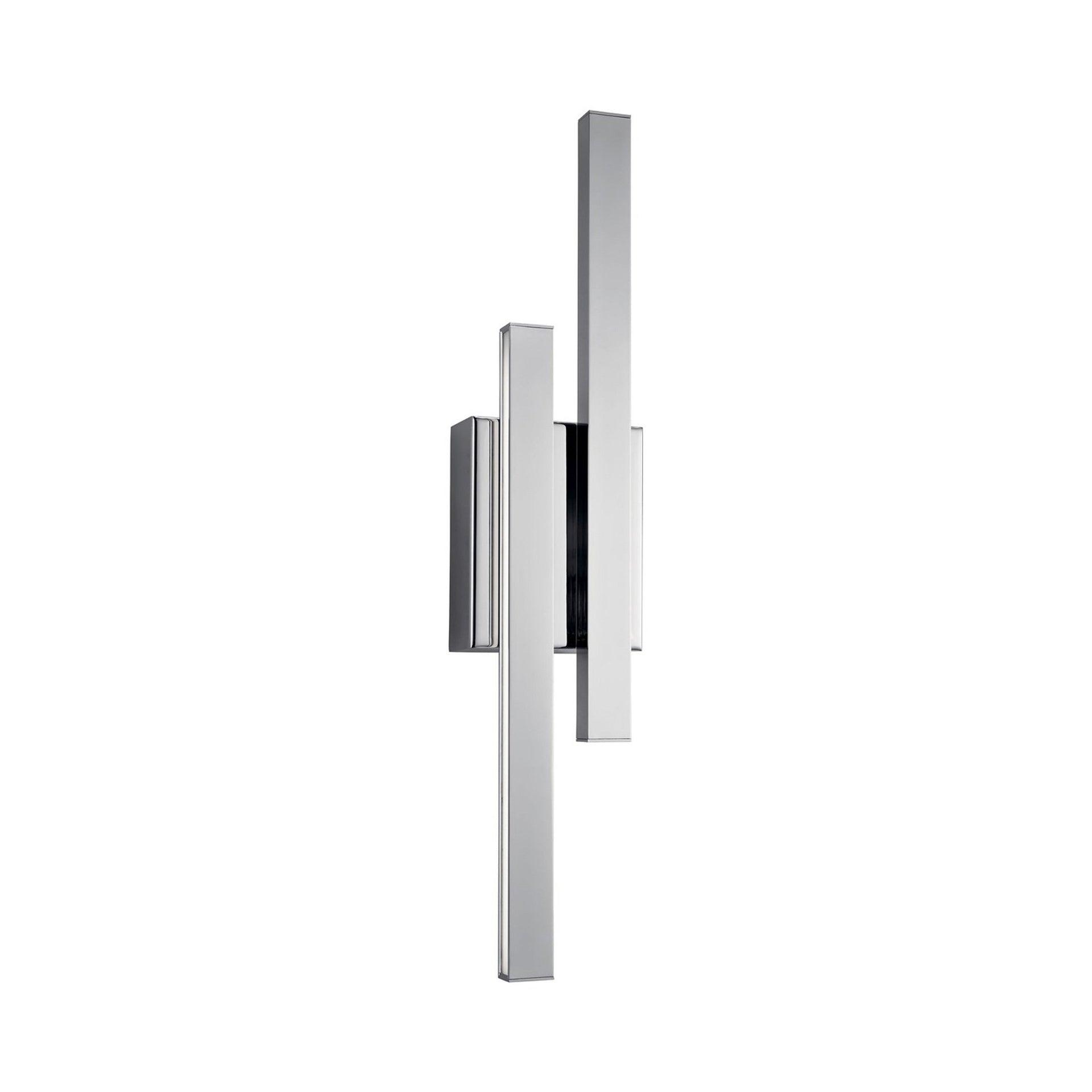 Chrome Finish Etched Acrylic Dimmable LED Wall Sconce