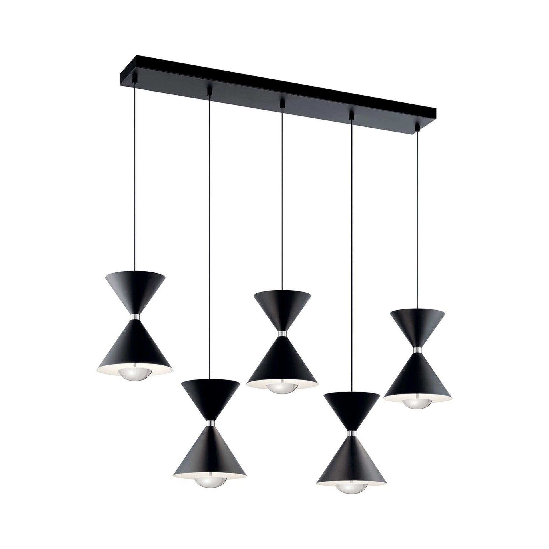 Elan Lighting - Kordan - 41.75 Inch 55W 5 Led Linear Chandelier