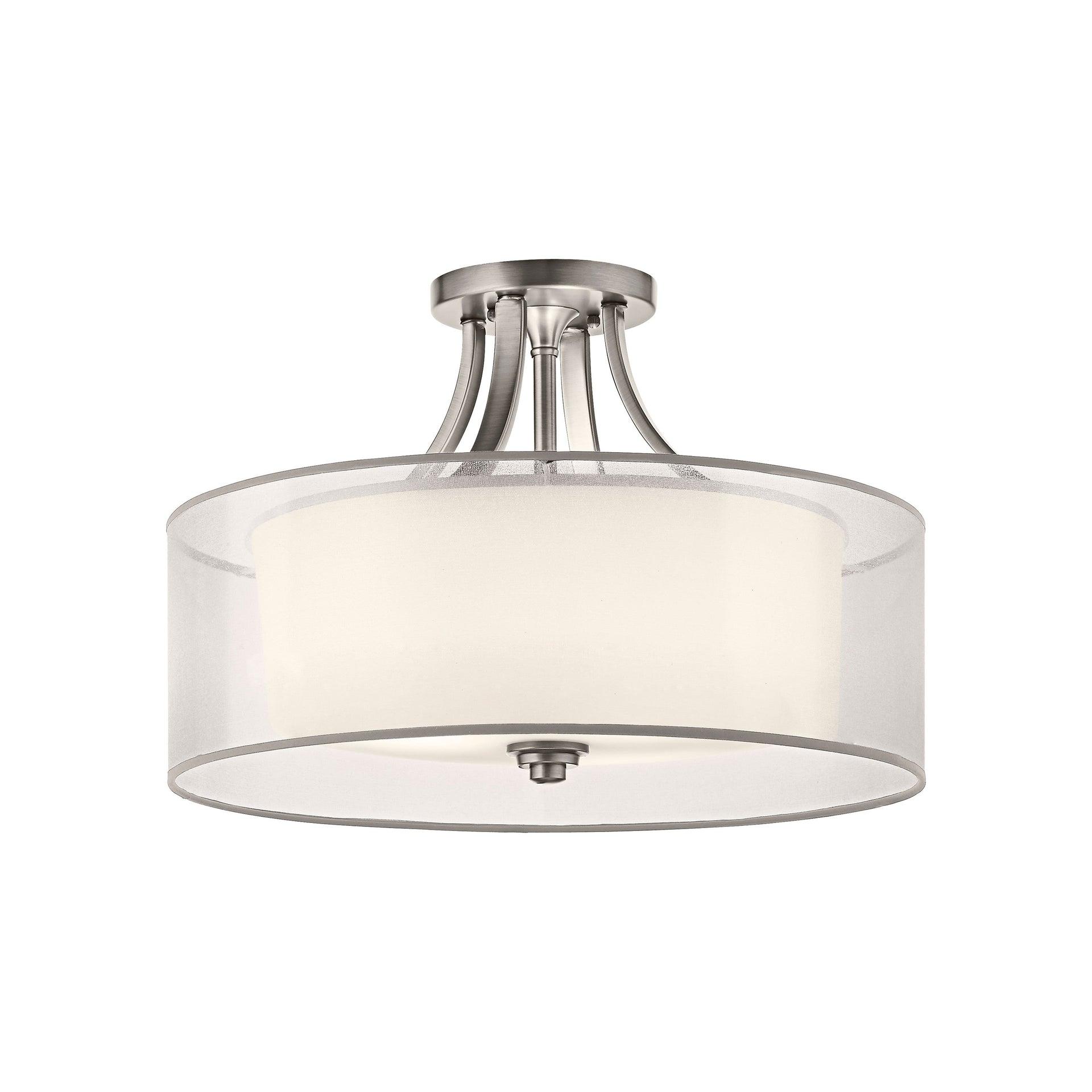Kichler Lighting Lacey 4 - Light Semi-Flush Mount in  Antique Pewter