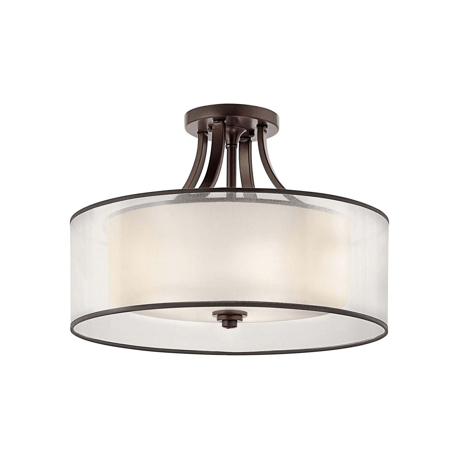 Kichler Lighting Lacey 4 - Light Semi-Flush Mount in  Mission Bronze