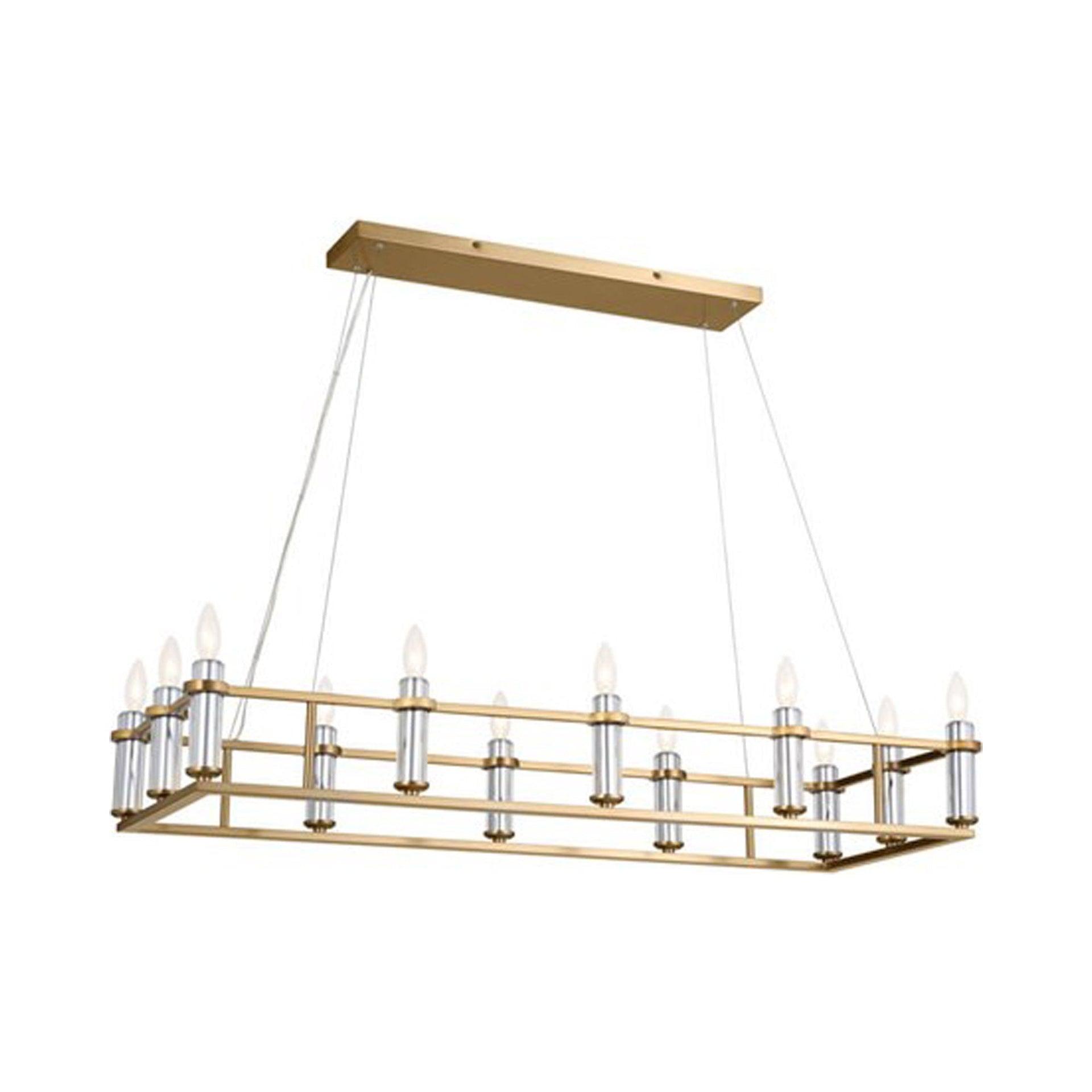 Kichler Lighting Rosalind 12 - Light Chandelier in  Brushed Natural Brass