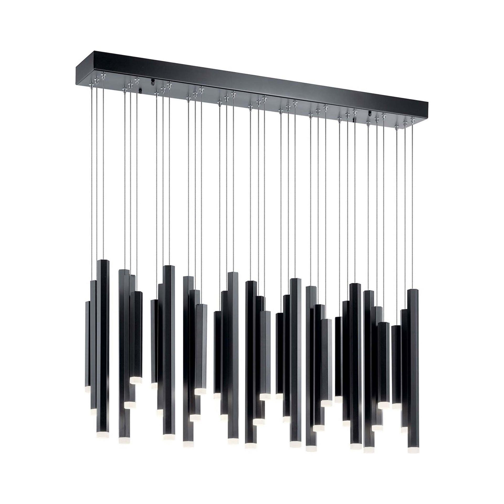 Soho Black Square 33-Light LED Acrylic Pendant