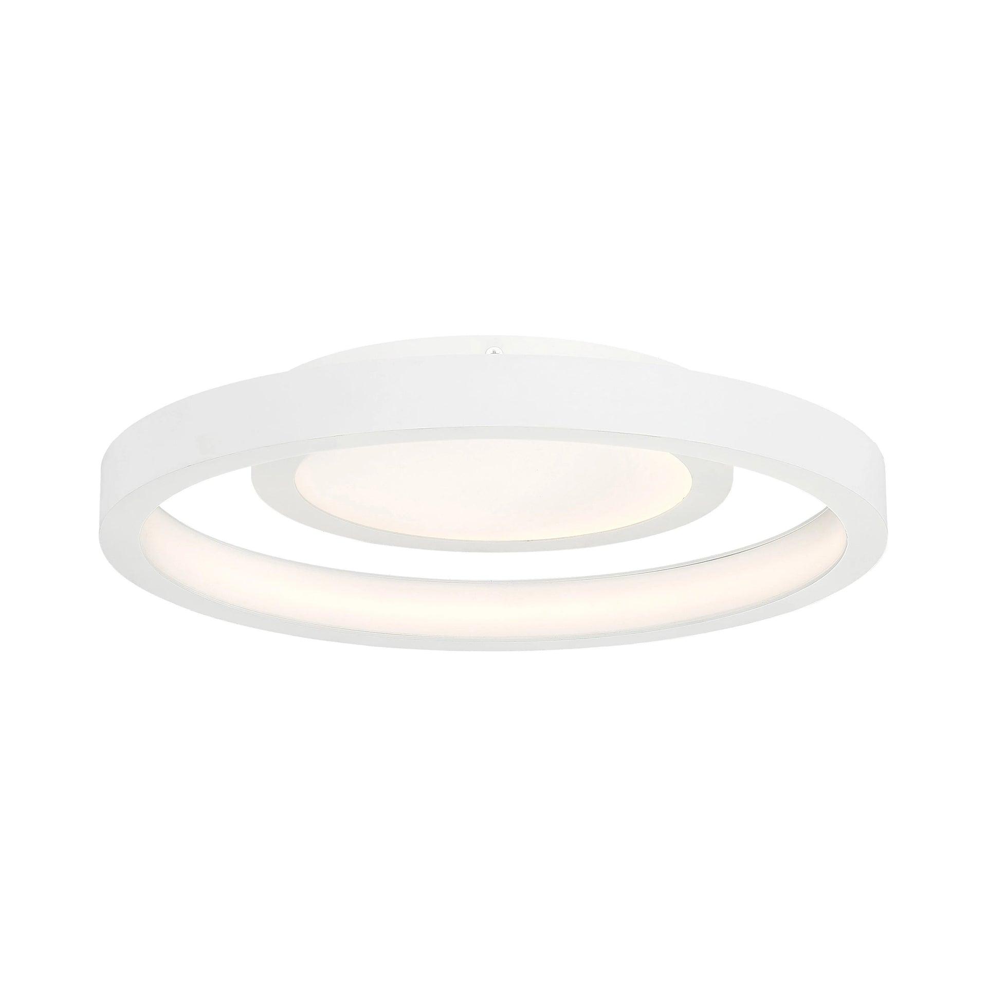 George Kovacs Knock Out 14" Wide White LED Modern Ceiling Light