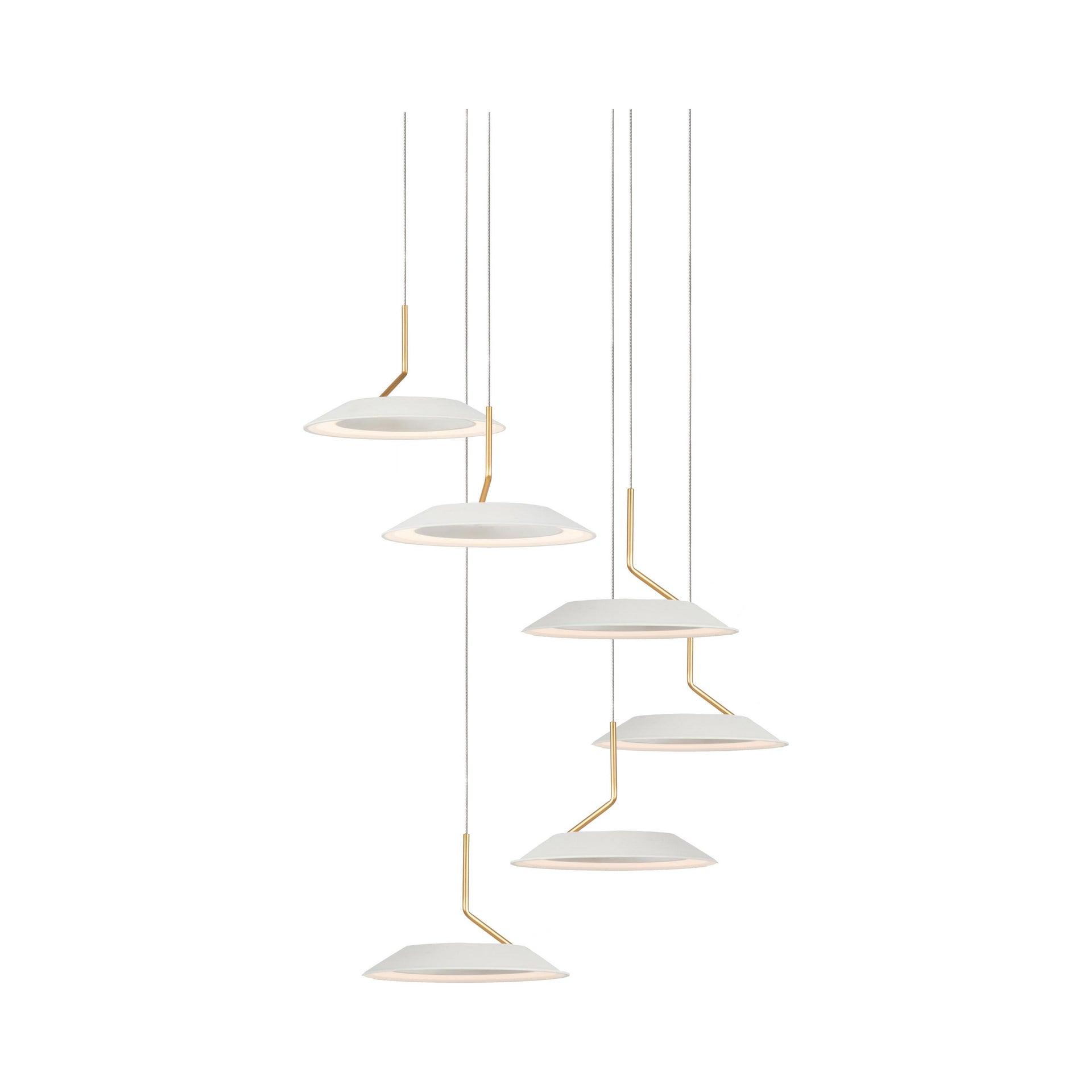 Royyo 6 - Light LED Cluster Pendant