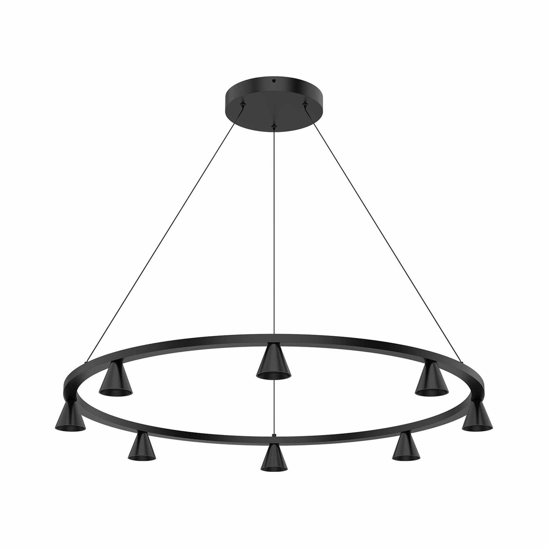 Kuzco Lighting 8 - Light Dimmable LED Wagon Wheel Chandelier