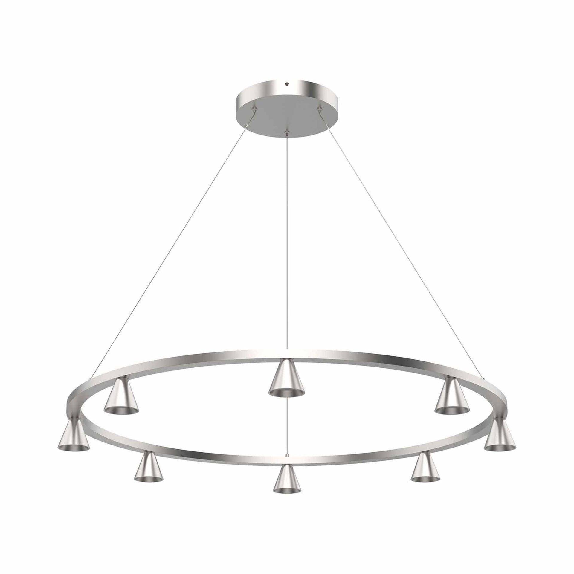 Kuzco Lighting 8 - Light Dimmable LED Wagon Wheel Chandelier