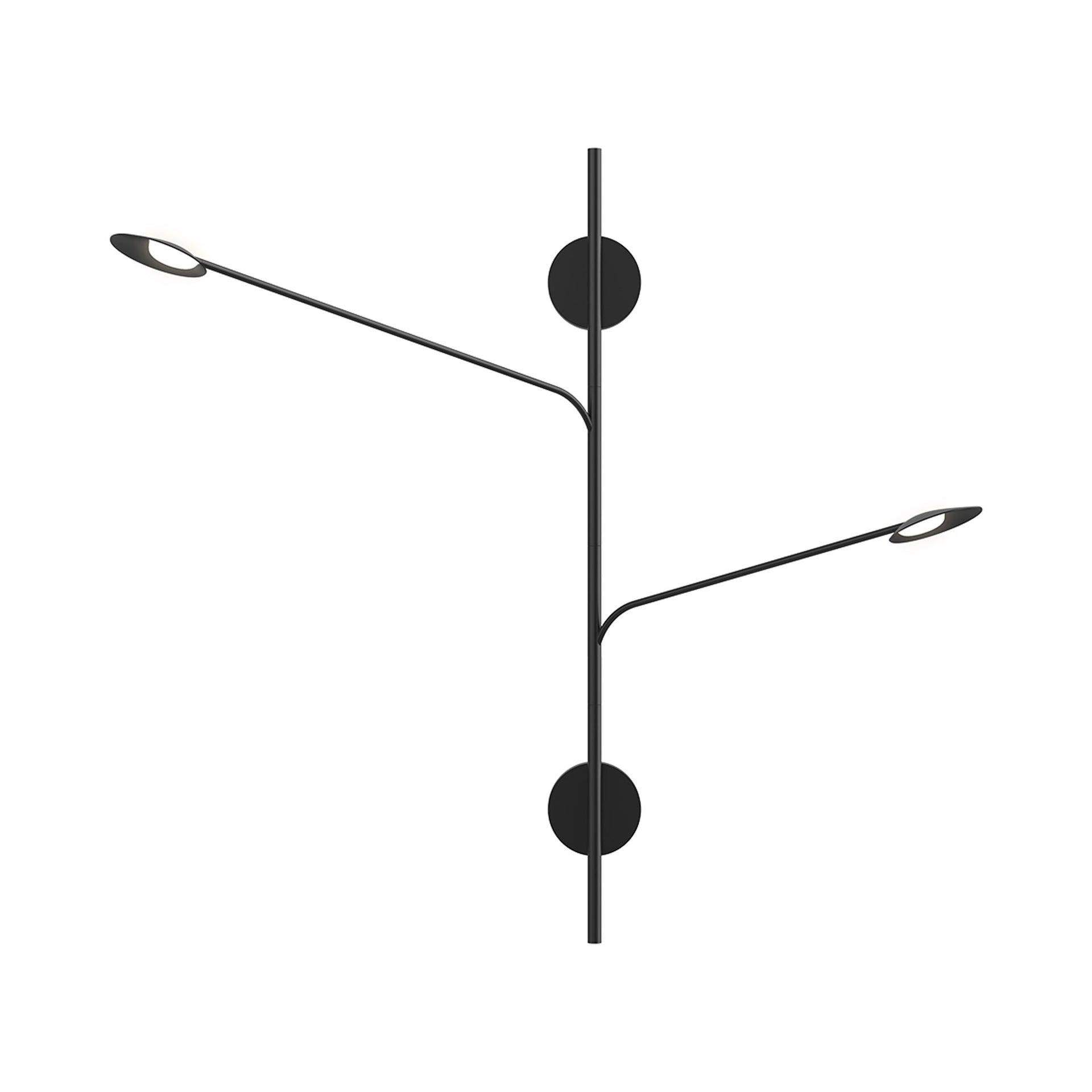 Rotaire 2 Light Aluminum Dimmable LED Swing Arm Sconce