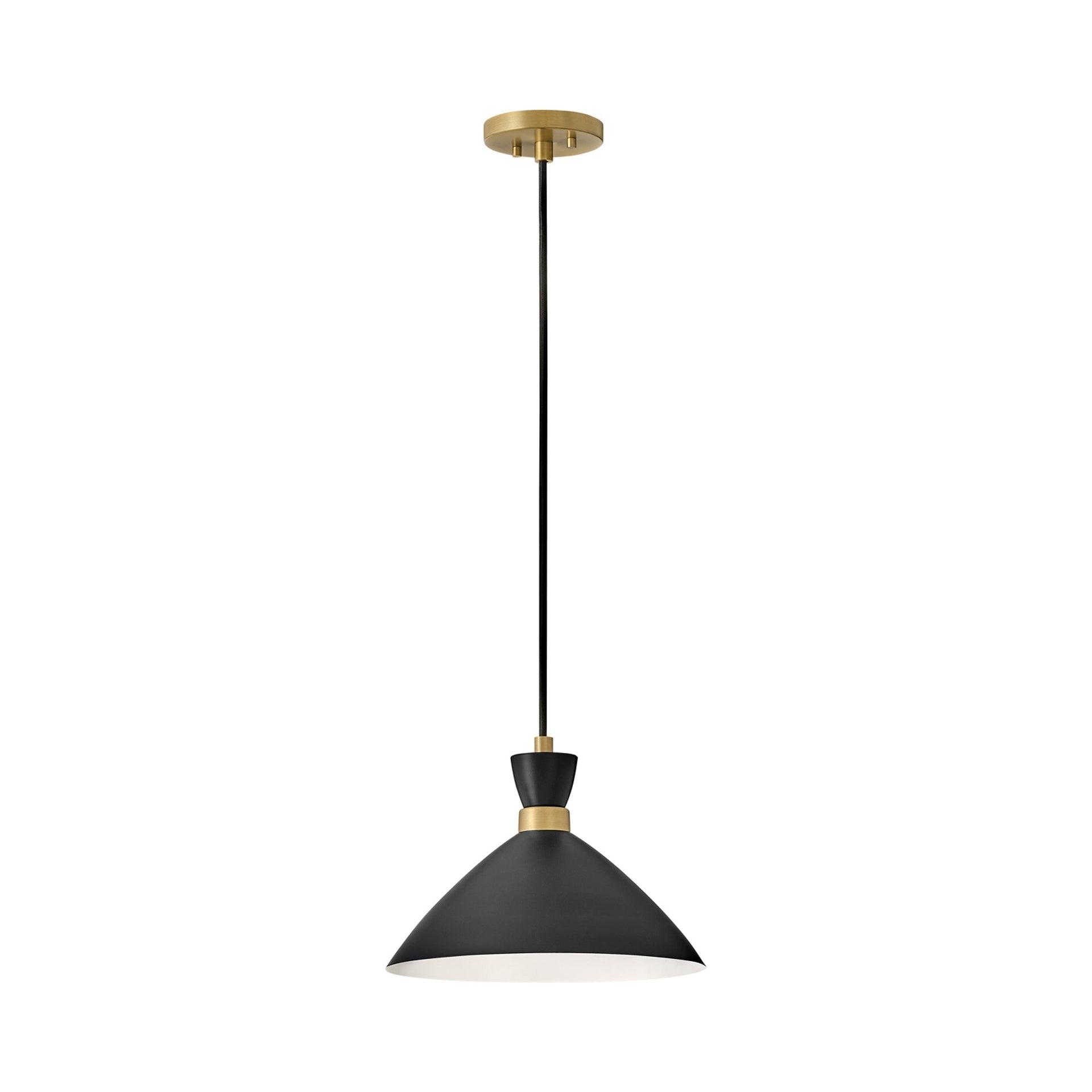 Lark Simon 1 - Light Pendant in  Black/Heritage Brass