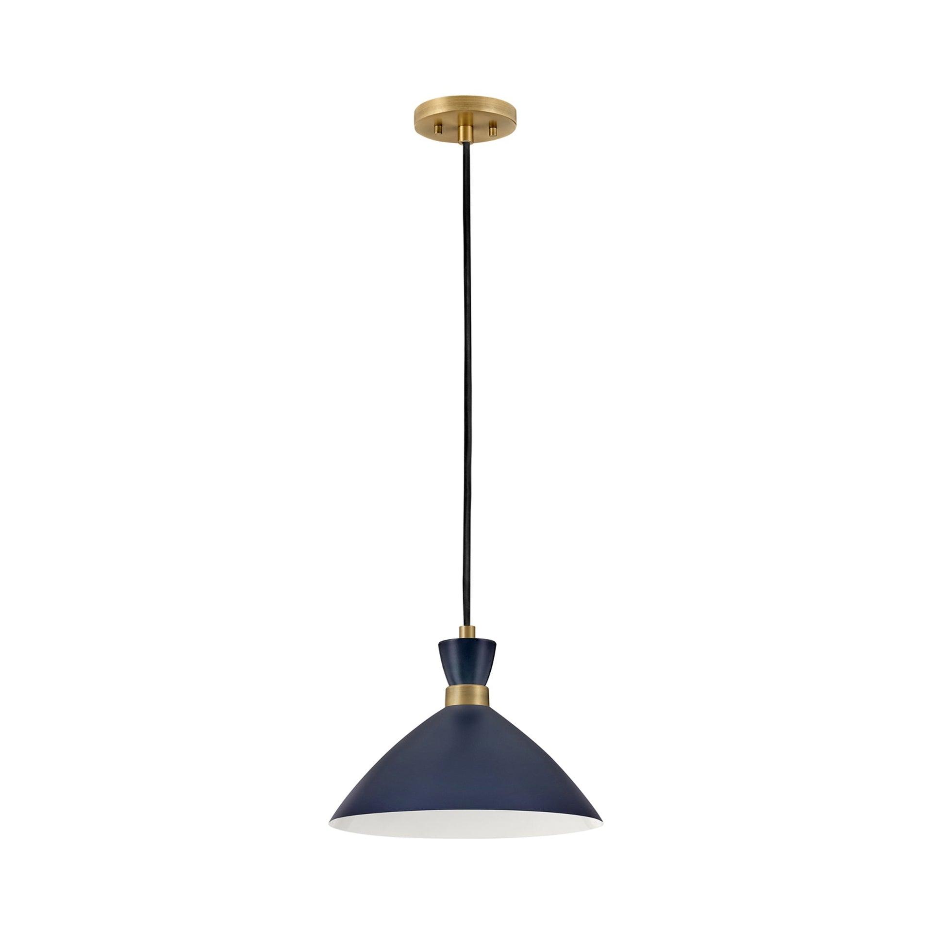 Lark Simon 1 - Light Pendant in  Matte Navy/Heritage Brass