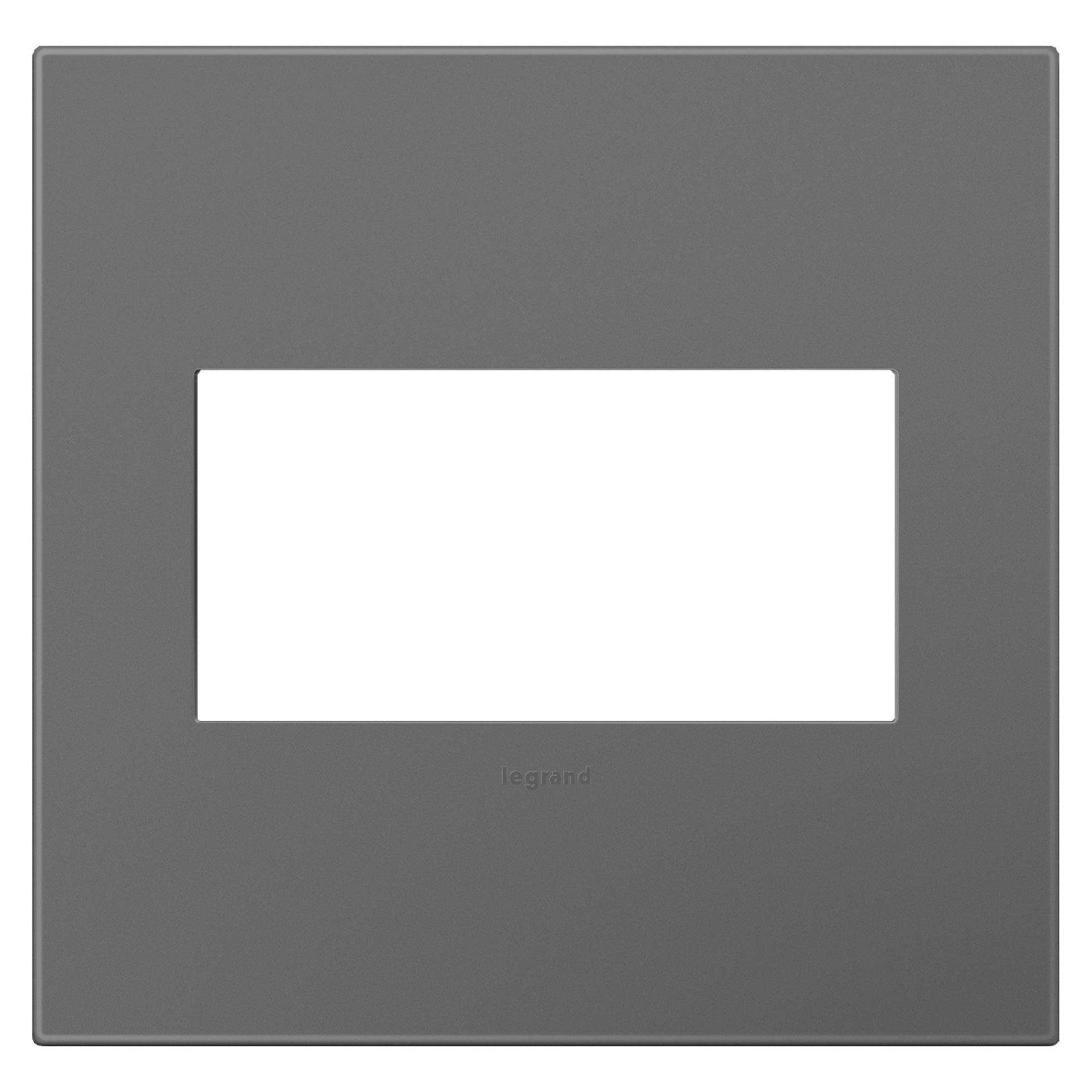 Magnesium 2-Gang Screwless Wall Plate with Metal Frame