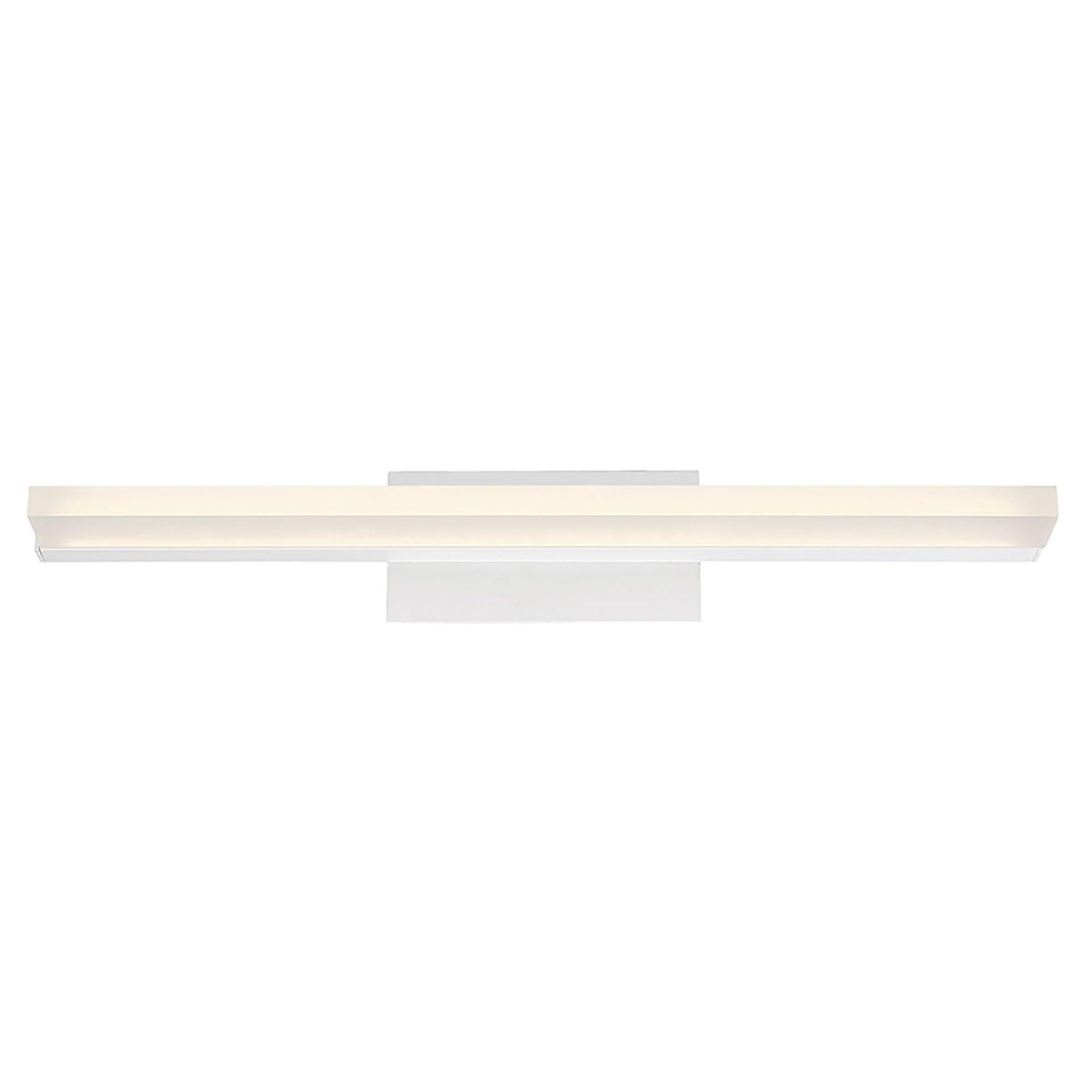 WAC Lighting Level 24" 1-Light LED 3500K Aluminum Bathroom Vanity Light in White