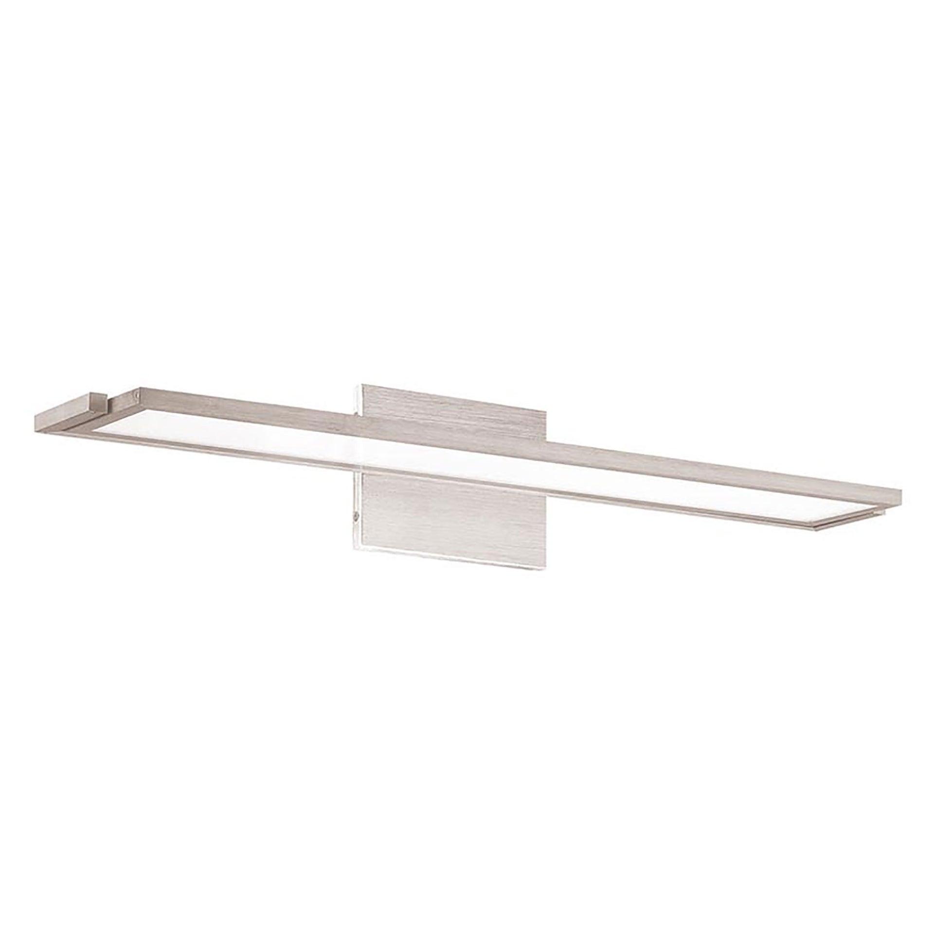 Sleek 24" Nickel and White LED Vanity Wall Light, Energy Star