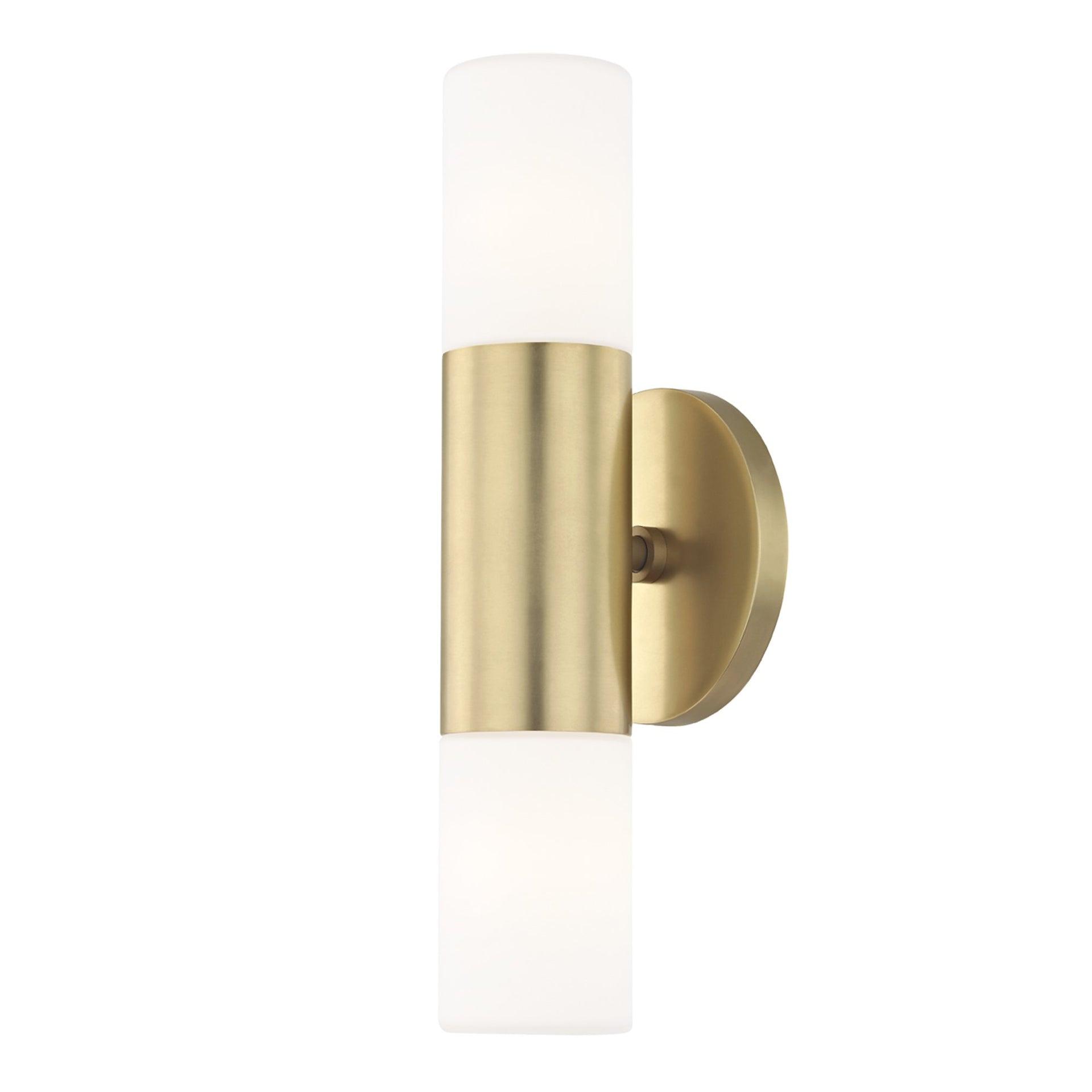Mitzi Lola 2 - Light Wall Light in  Aged Brass Opal Matte Shade