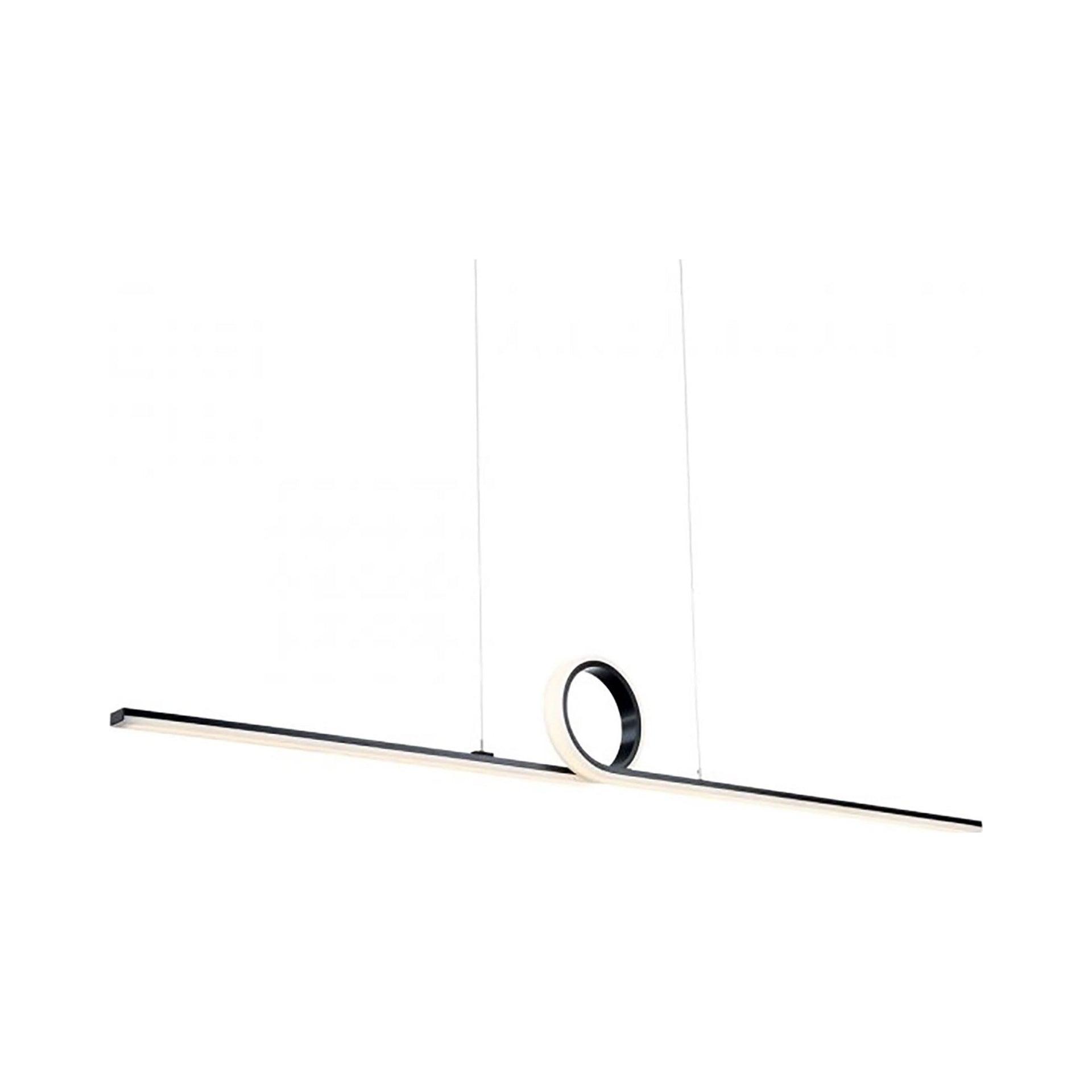 Loophole 52" Brushed Aluminum LED Pendant for Indoor/Outdoor