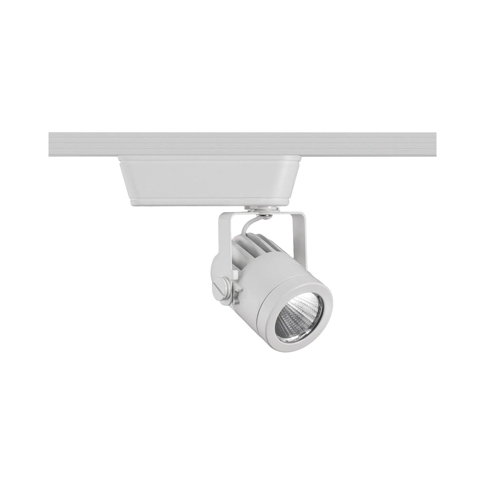 Compact White Aluminum LED Track Head Light