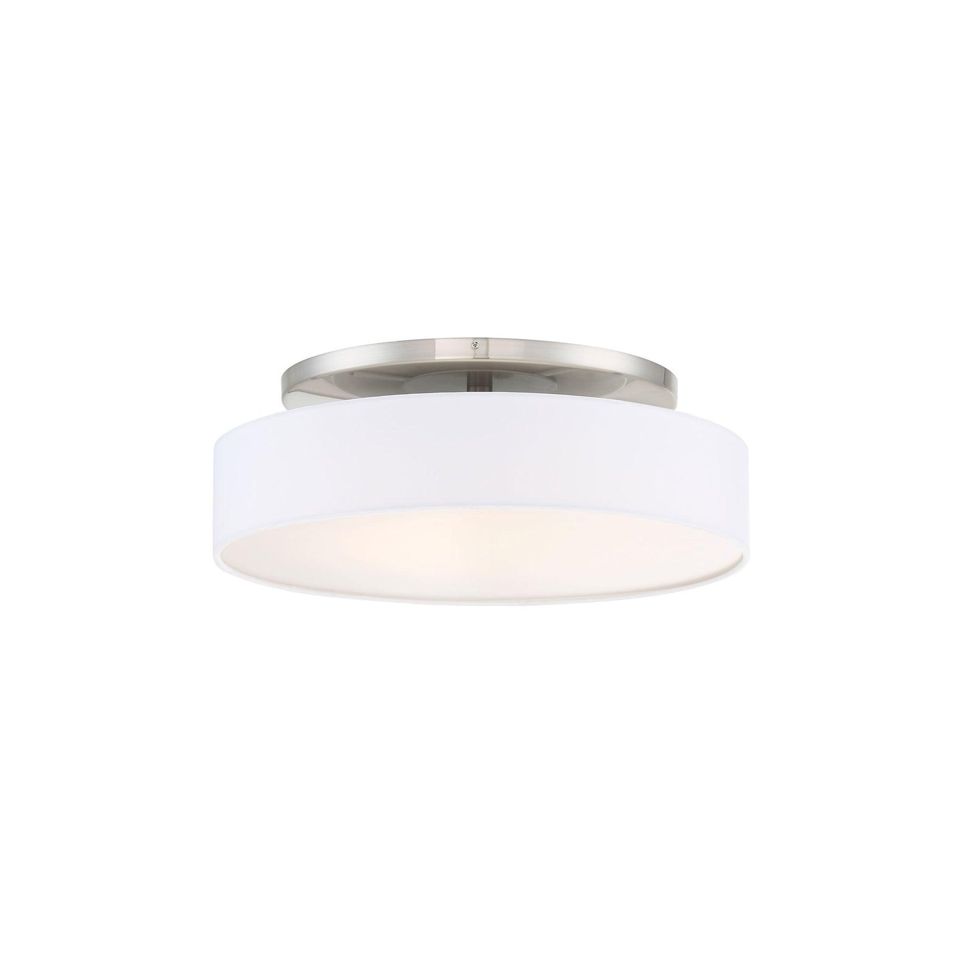 Manhattan Brushed Nickel LED Drum Pendant Light