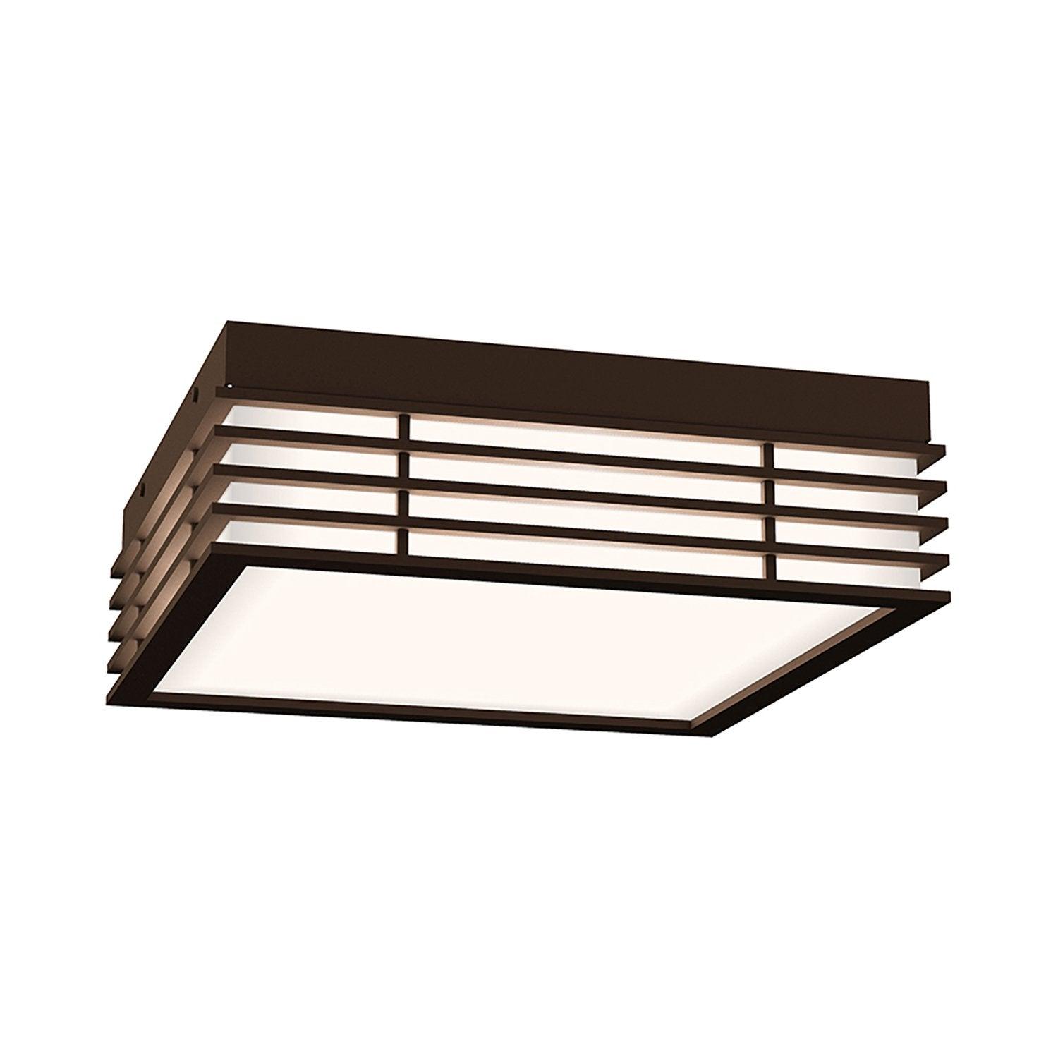 Textured Bronze LED Flush Mount with Acrylic Diffuser - 10.75"