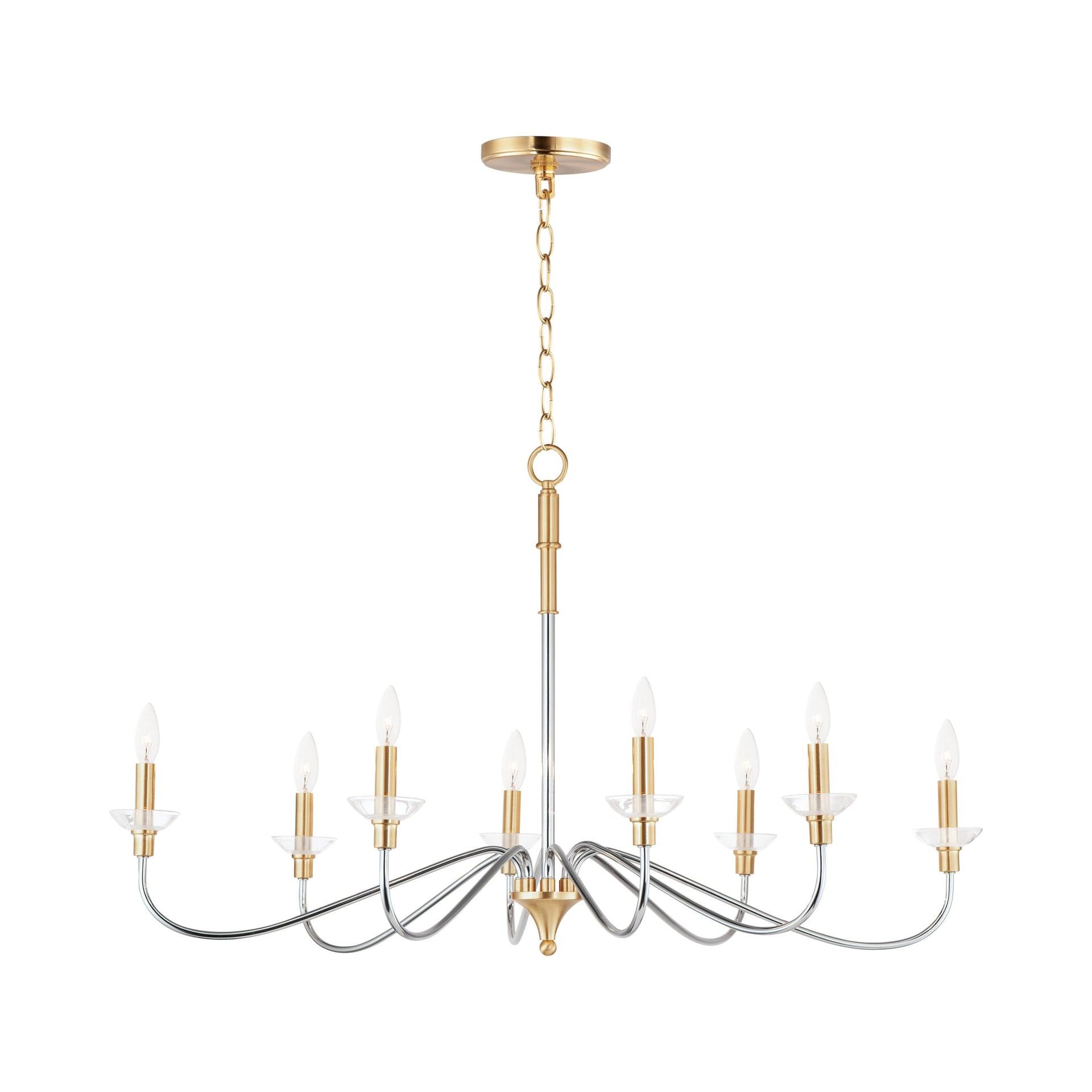 25378CLPCSBR-Maxim Lighting-Clarion - 8 Light Chandelier     -Traditional Installation