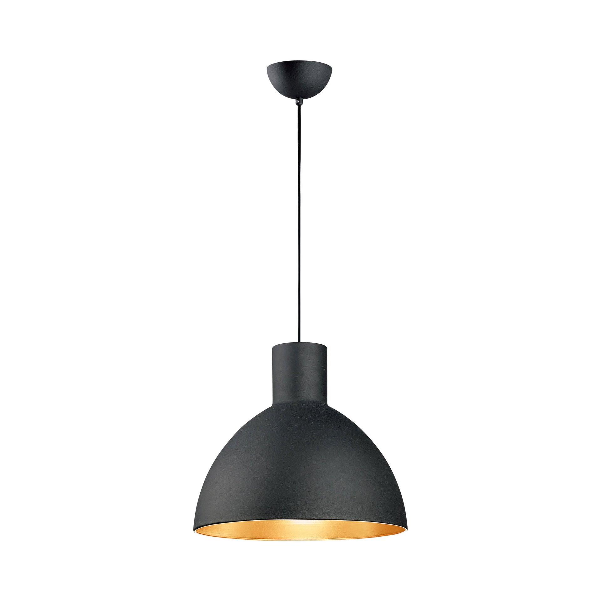 Maxim 11026BKGLD 18.25 in. Cora 1-Light Pendant Ceiling Light, Black & Gold