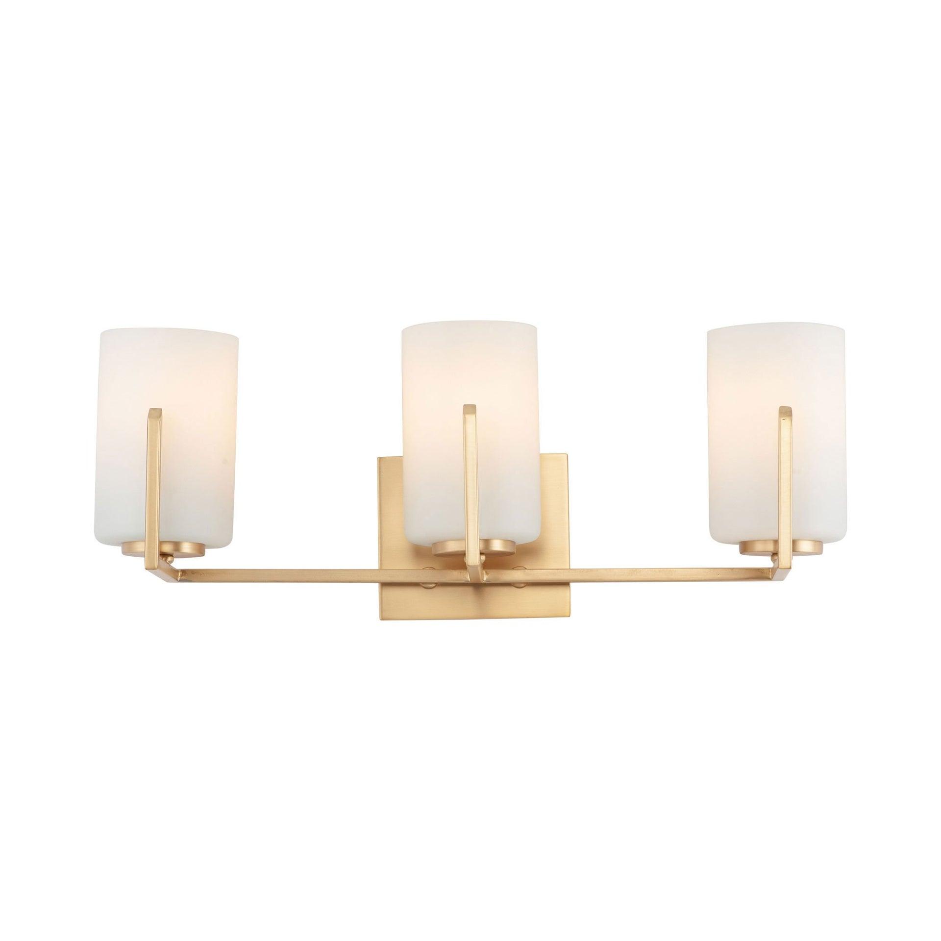 21283SWSBR-Maxim Lighting-Dart 3 Light Bath Vanity Approved for Damp Locations-Satin Brass Finish