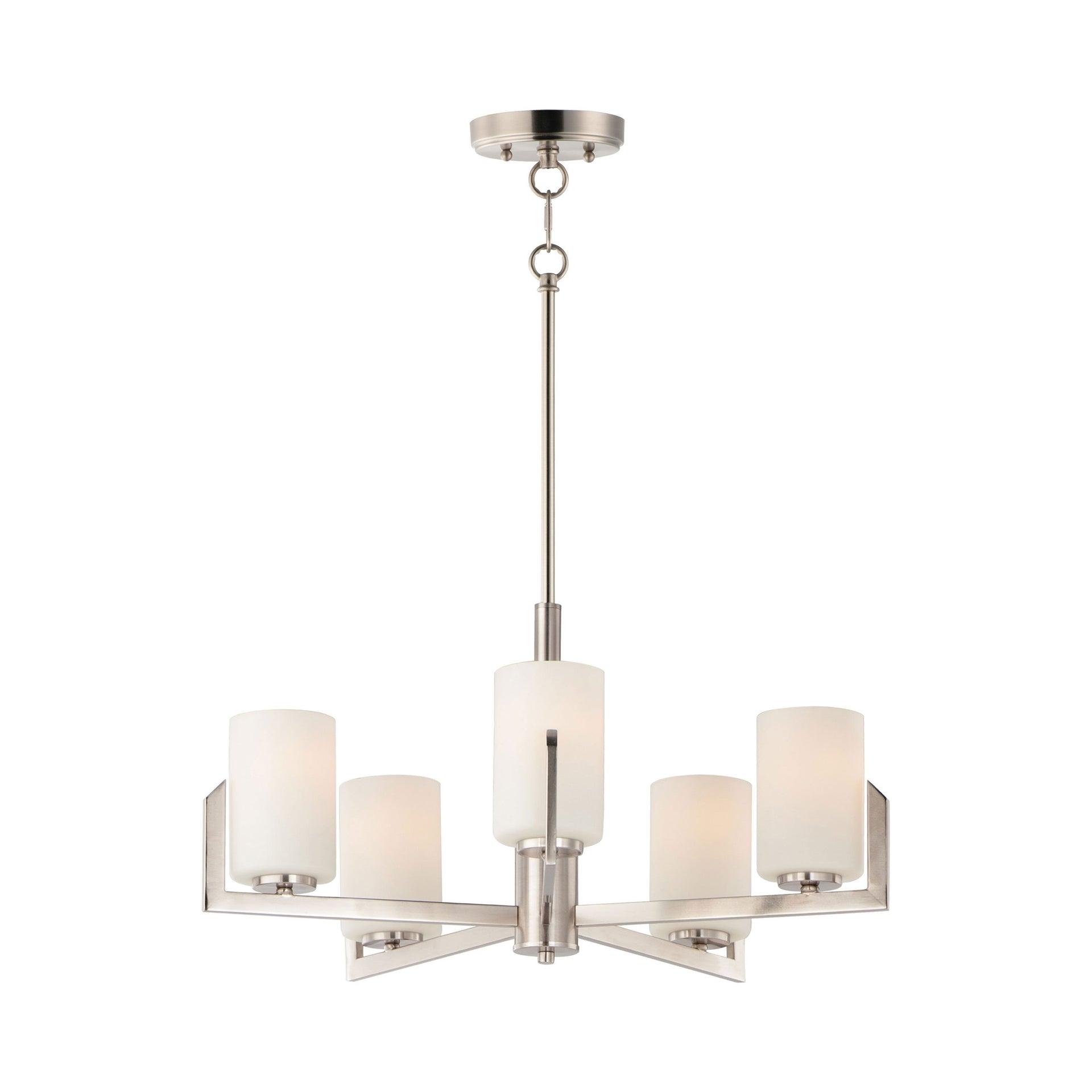 21286SWSN-Maxim Lighting-Dart-Five Light Chandelier-26 Inches wide by 13.5 inches high-Satin Nickel Finish -Traditional Installation