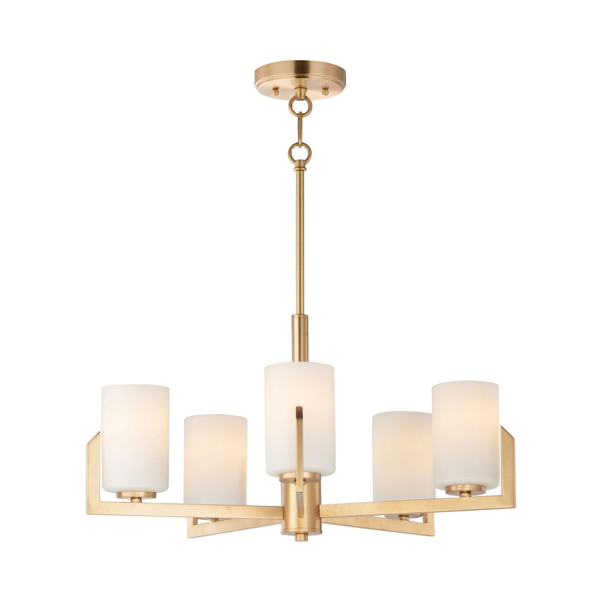Maxim Lighting Dart 5 - Light Chandelier in Satin Brass