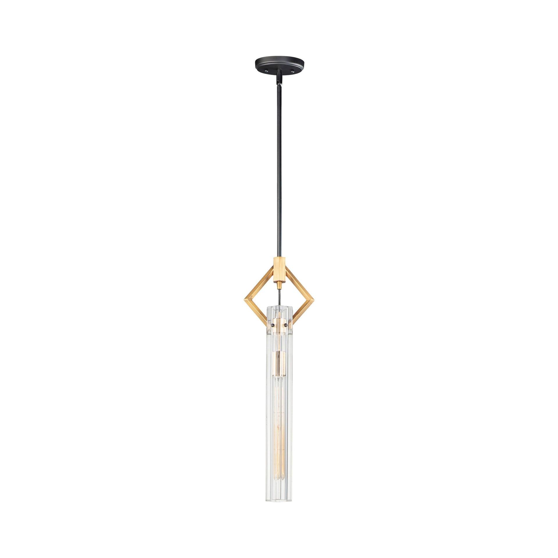 Maxim Lighting Flambeau 1 - Light Pendant in  Black/Antique Brass