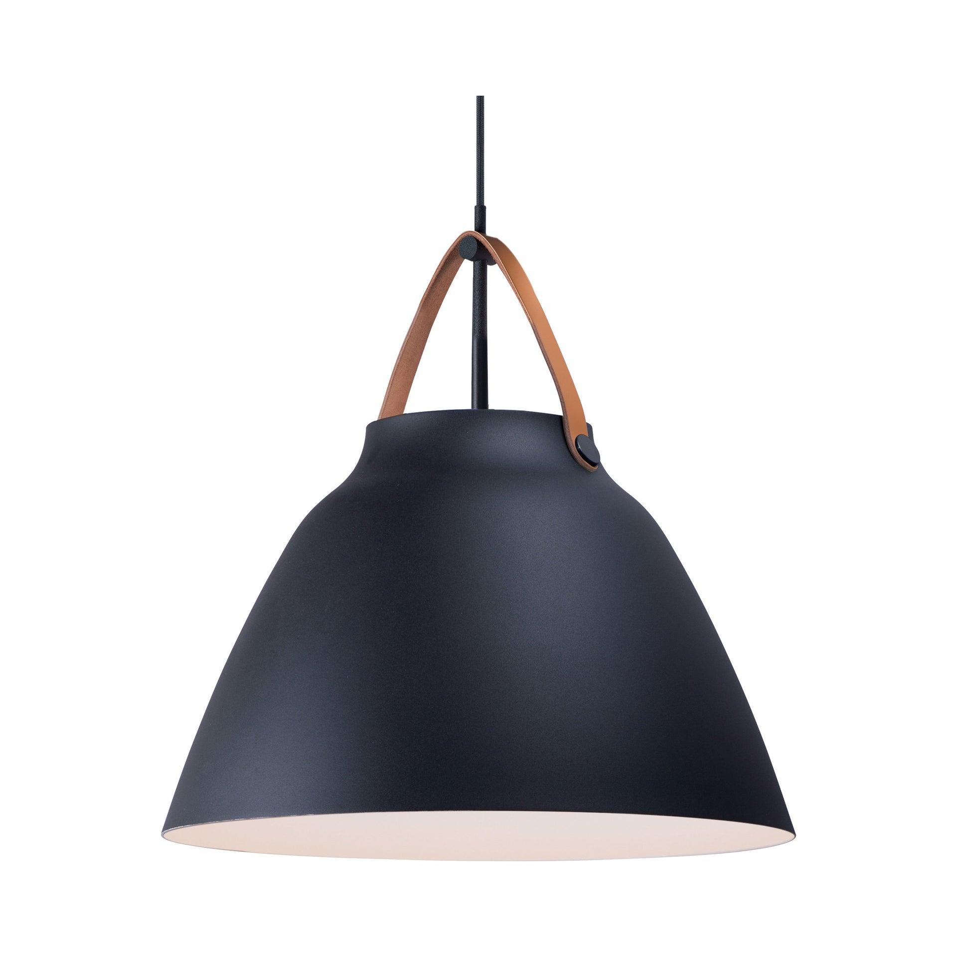 Maxim Lighting Nordic 1 - Light Pendant in  Tan Leather/Black