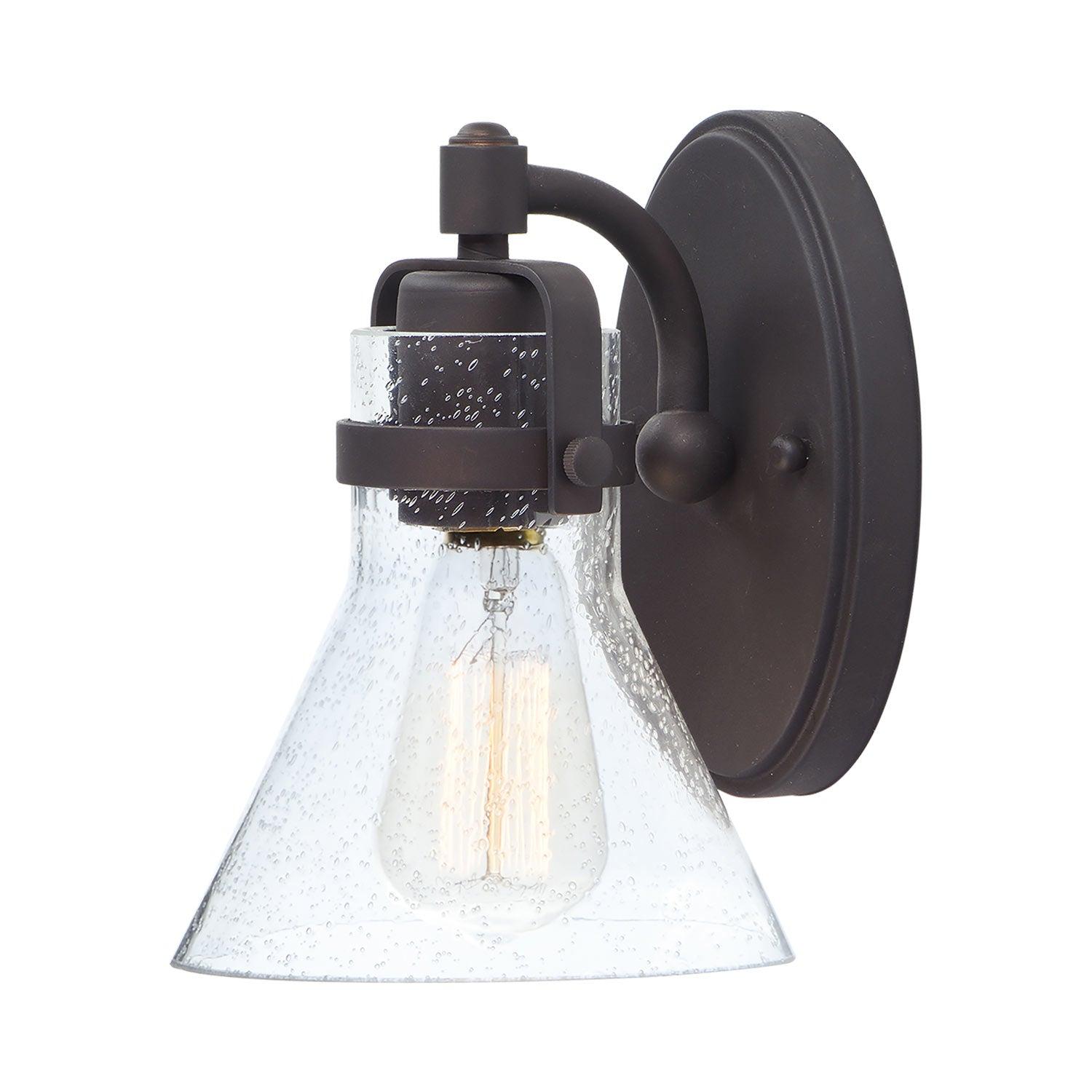-One Light Wall Sconce With Bulb-6 Inches Wide By 8.5 Inches High-Oil Rubbed Bronze Finish-False Bulb Included Maxim Lighting 26111Cdoi