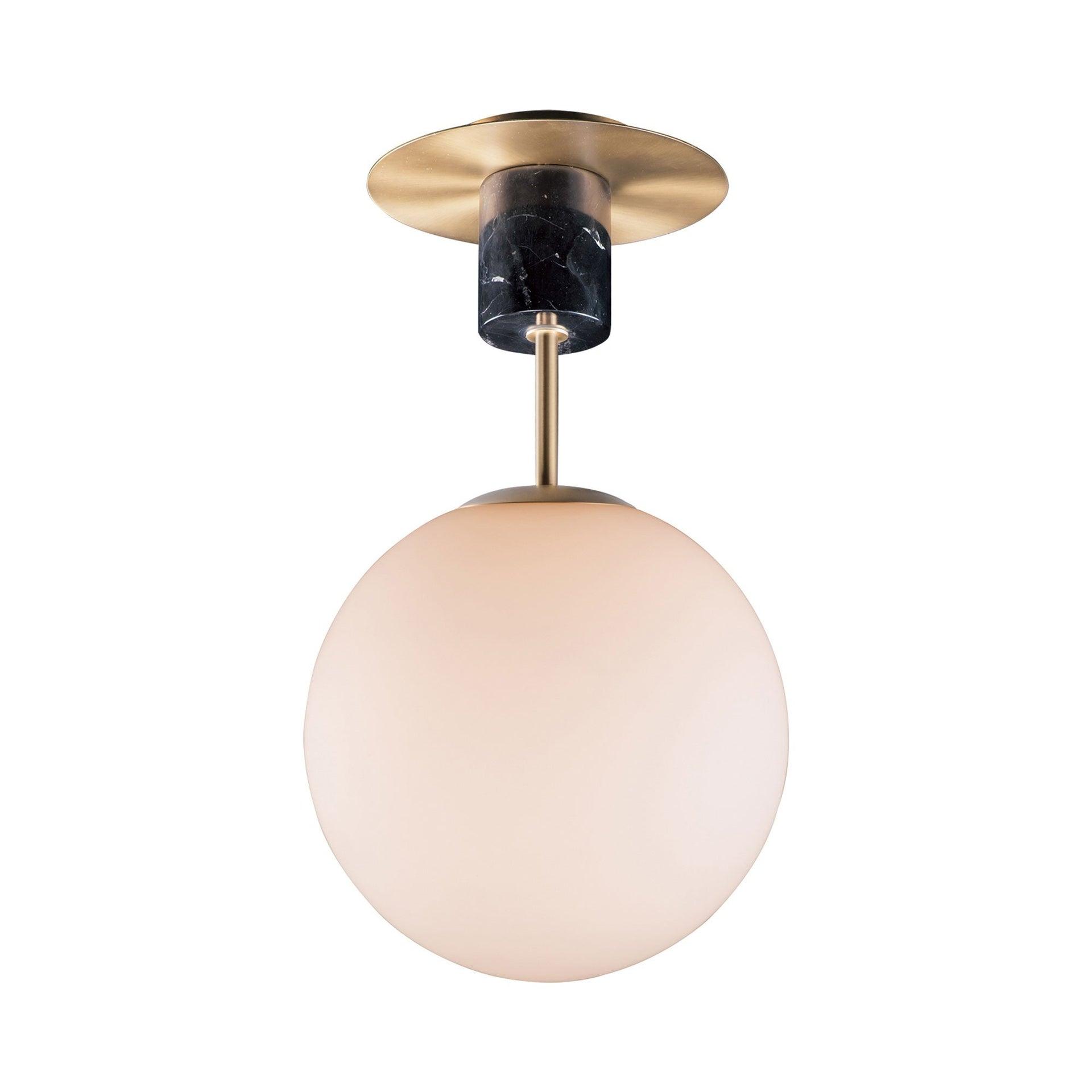 Maxim Lighting Vesper 1 - Light Semi-Flush Mount in  Satin Brass/Black